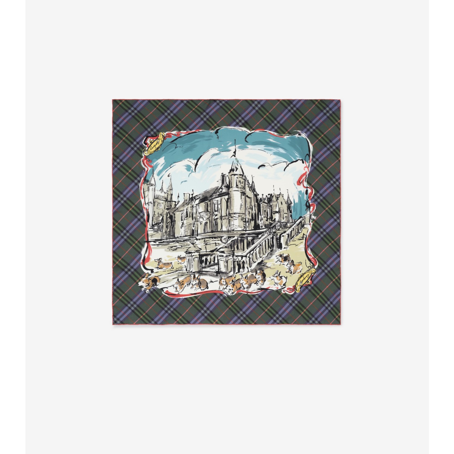 巴尔莫勒尔城堡图案丝巾