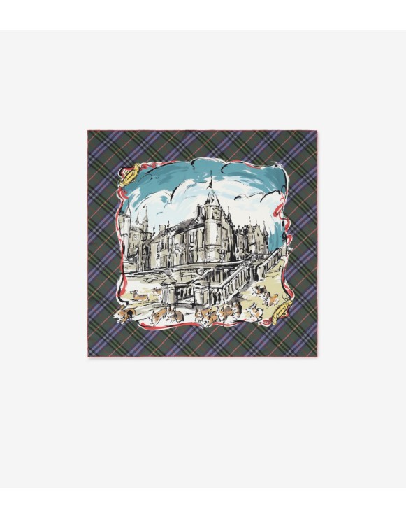 巴尔莫勒尔城堡图案丝巾