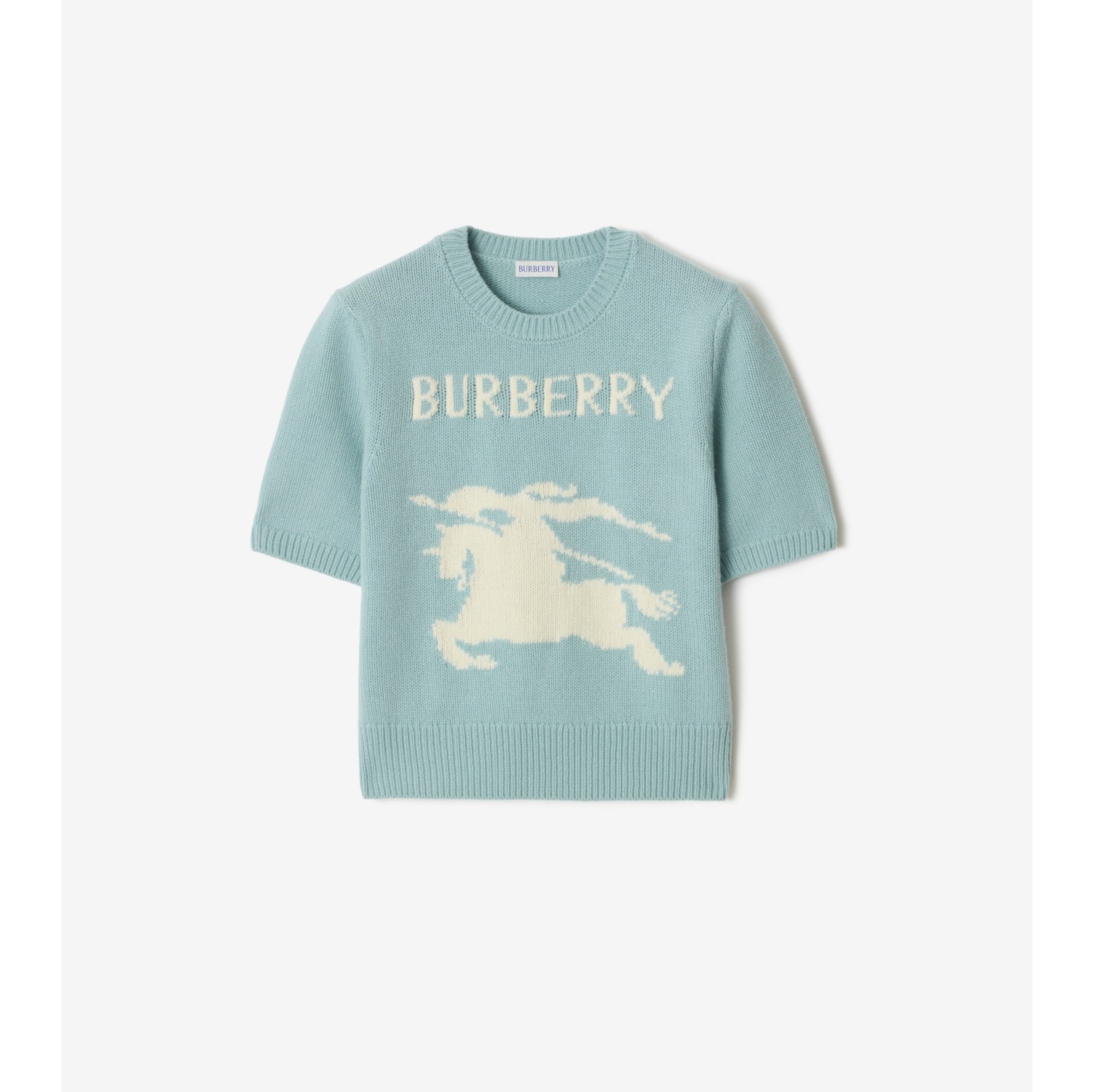 马术骑士徽标羊毛羊绒混纺上衣