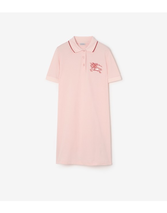 心形盾牌骑士徽标棉质 Polo 衫式连衣裙