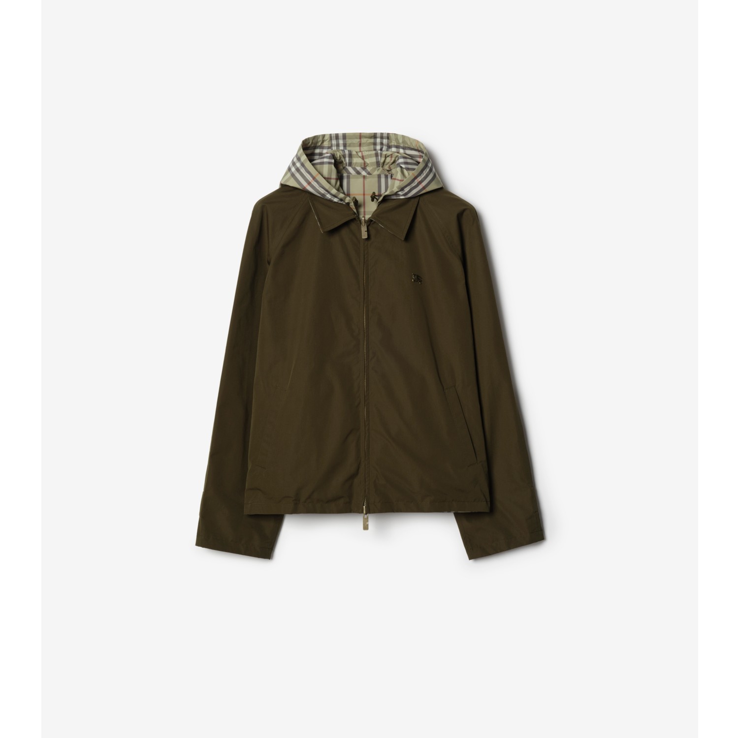 双面两穿格纹棉质外套