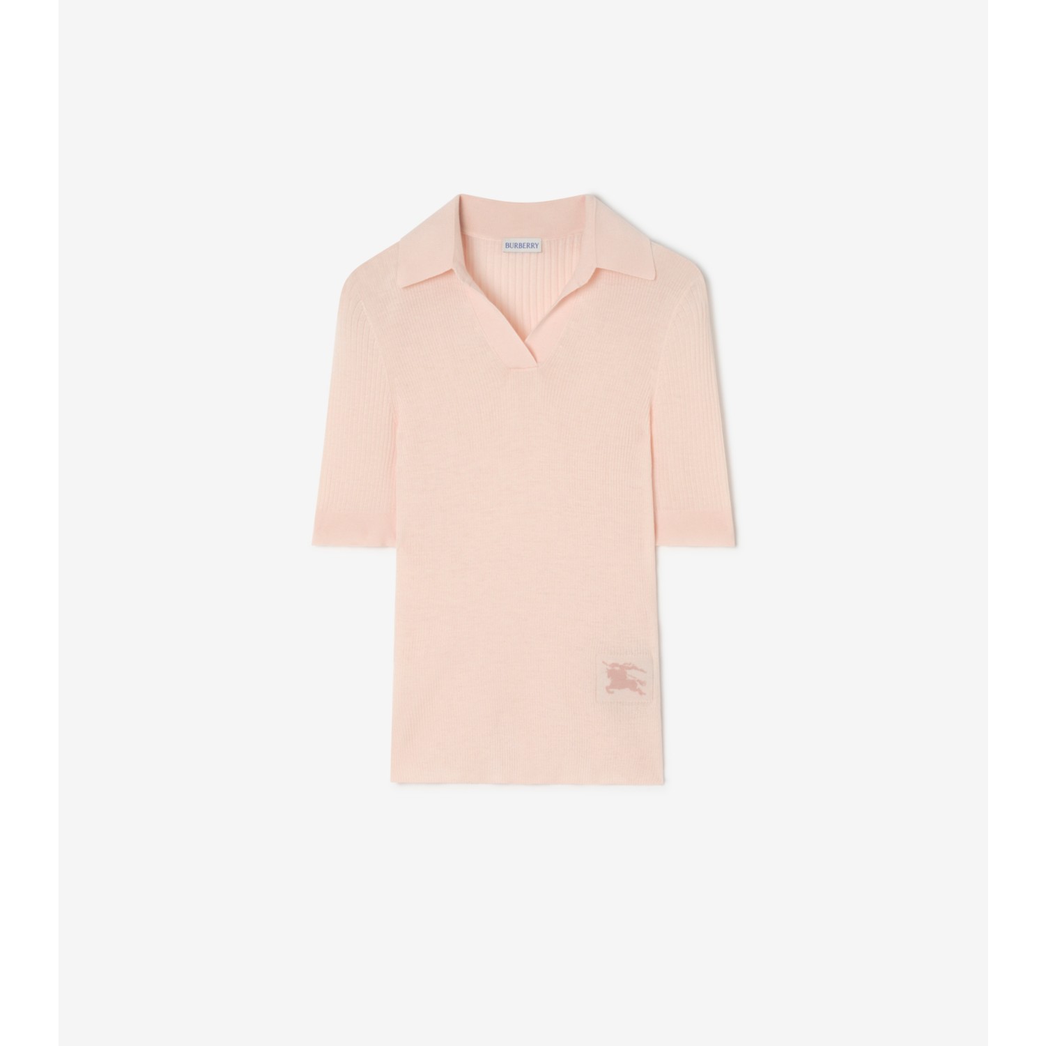 骑士徽标羊绒 Polo 衫