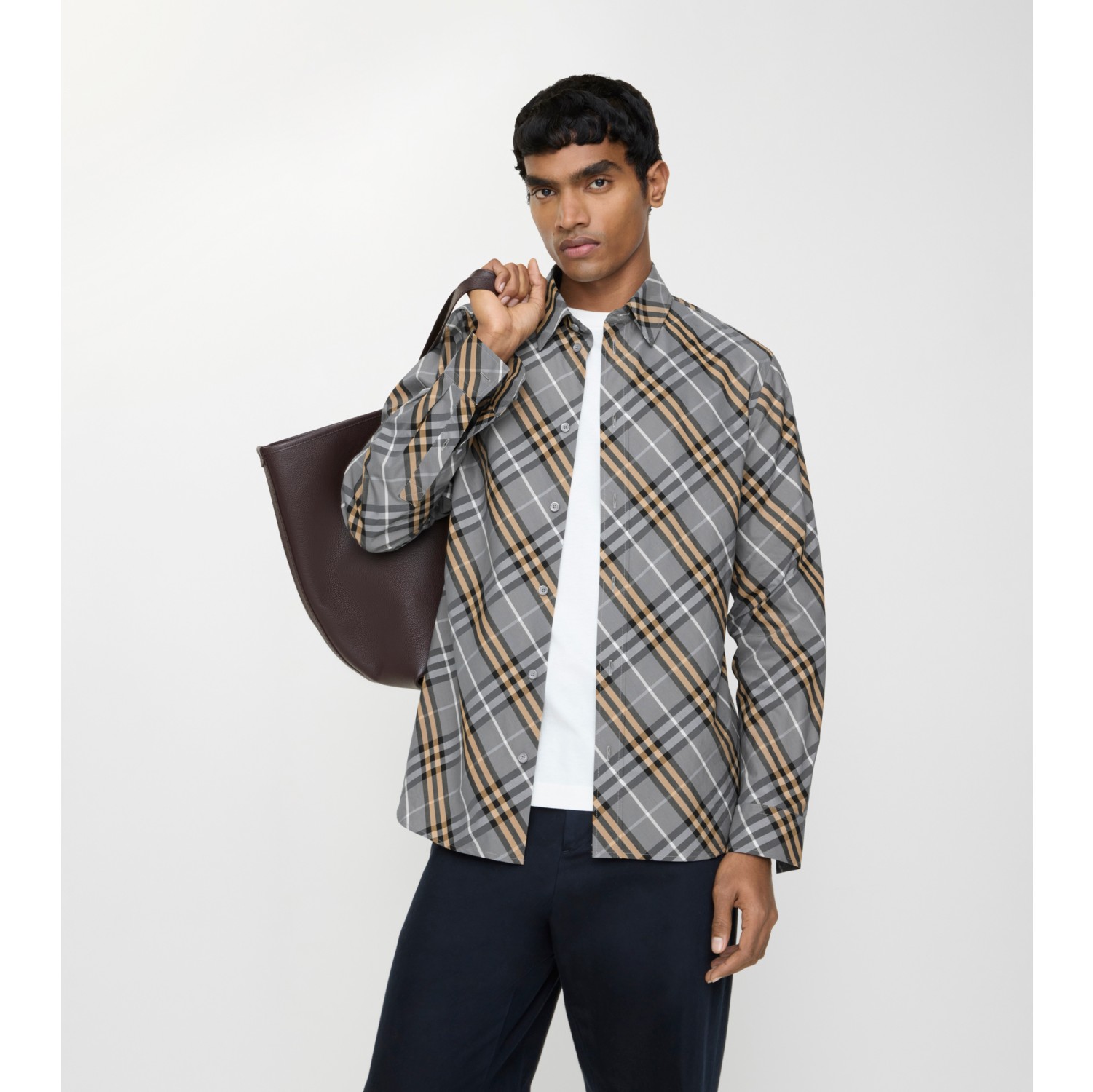 常规版型格纹棉质衬衫