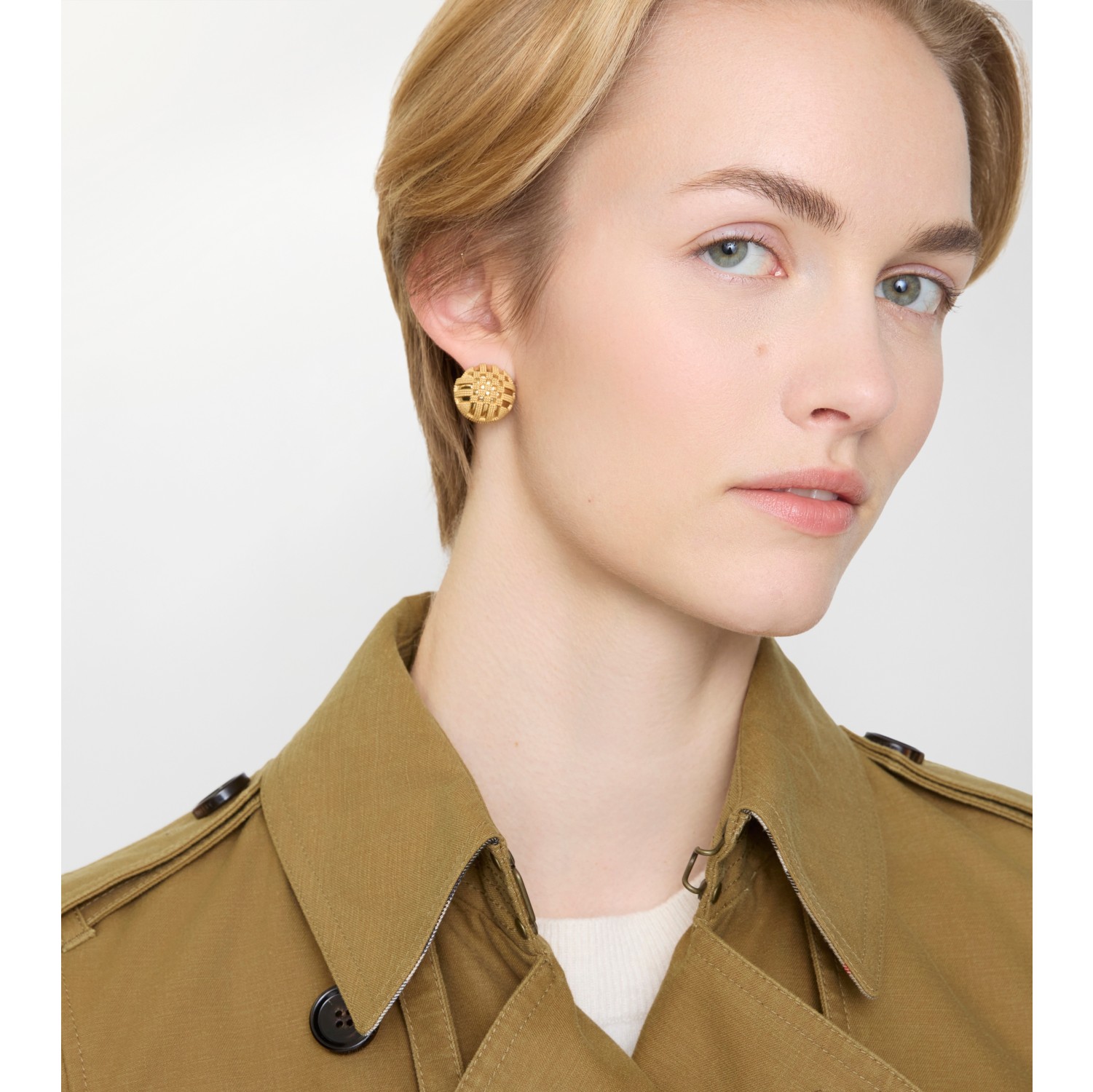 珠粒格纹 Sphere 耳环