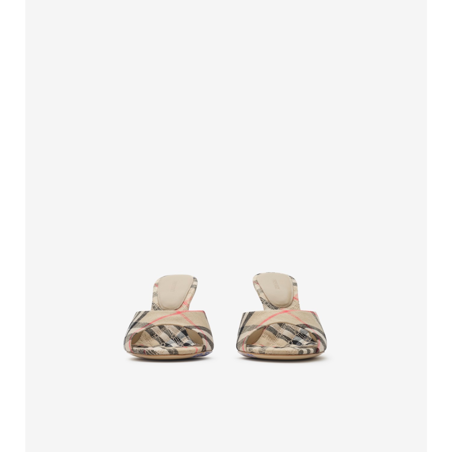 格纹 Mews 高跟凉鞋