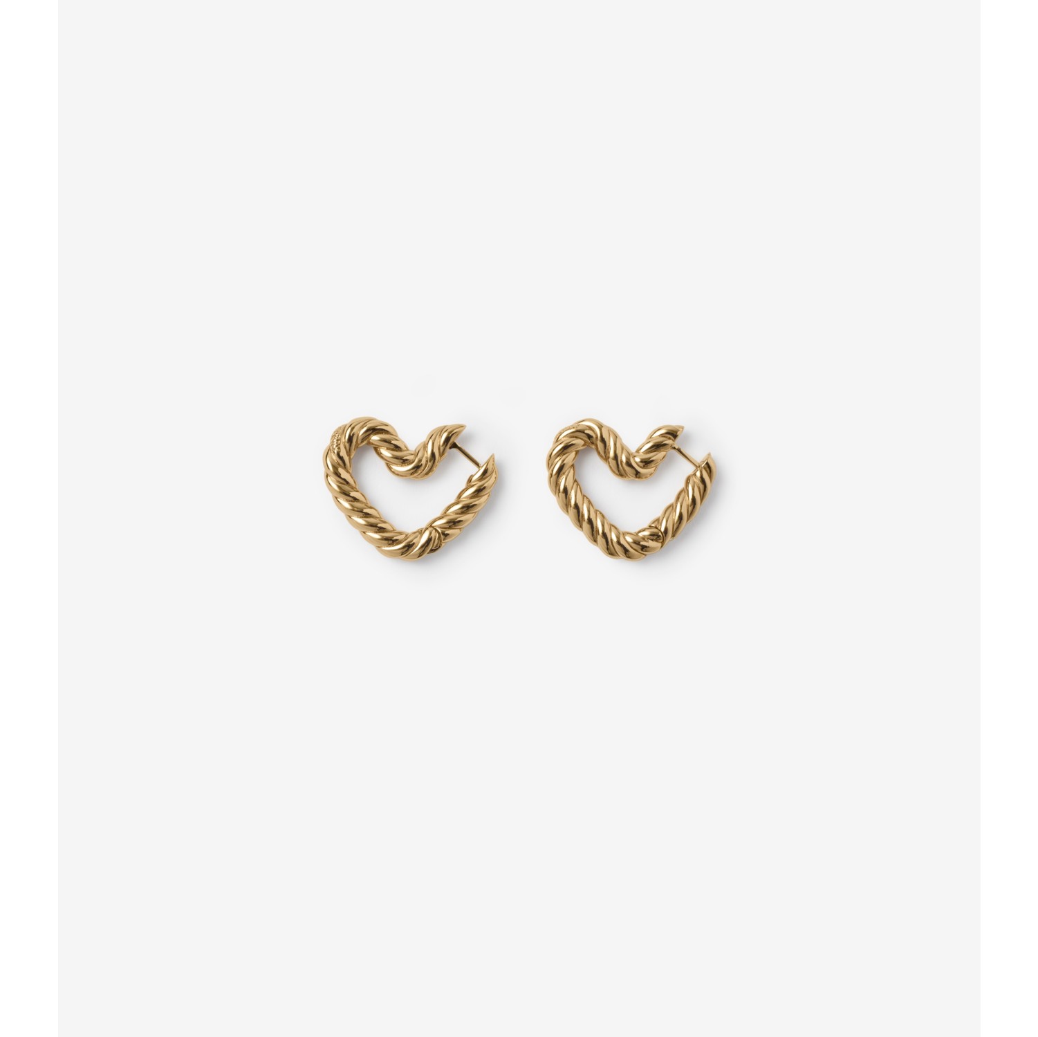 心形扭纹环状耳环