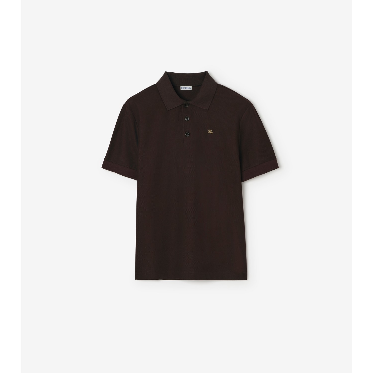 金属骑士徽标棉质 Polo 衫