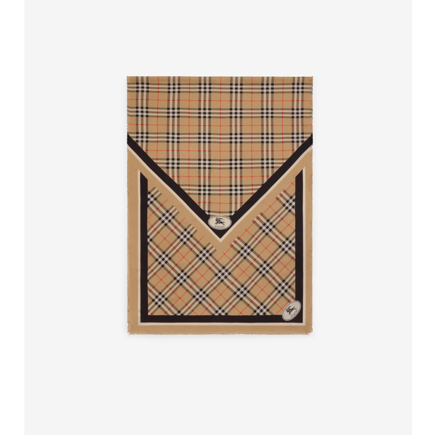 格纹骑士印章丝巾