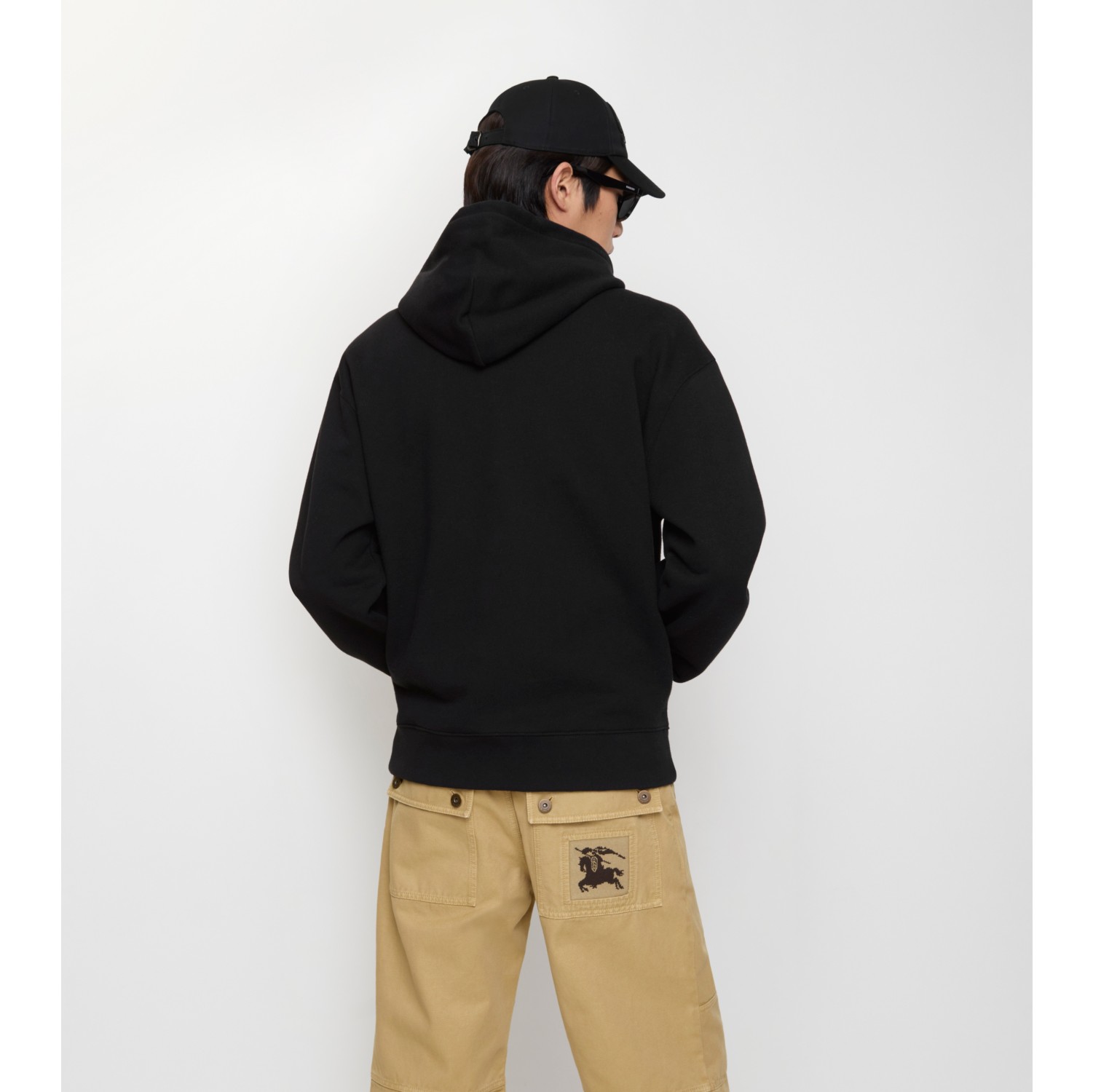 渐变马术骑士徽标棉质连帽衫