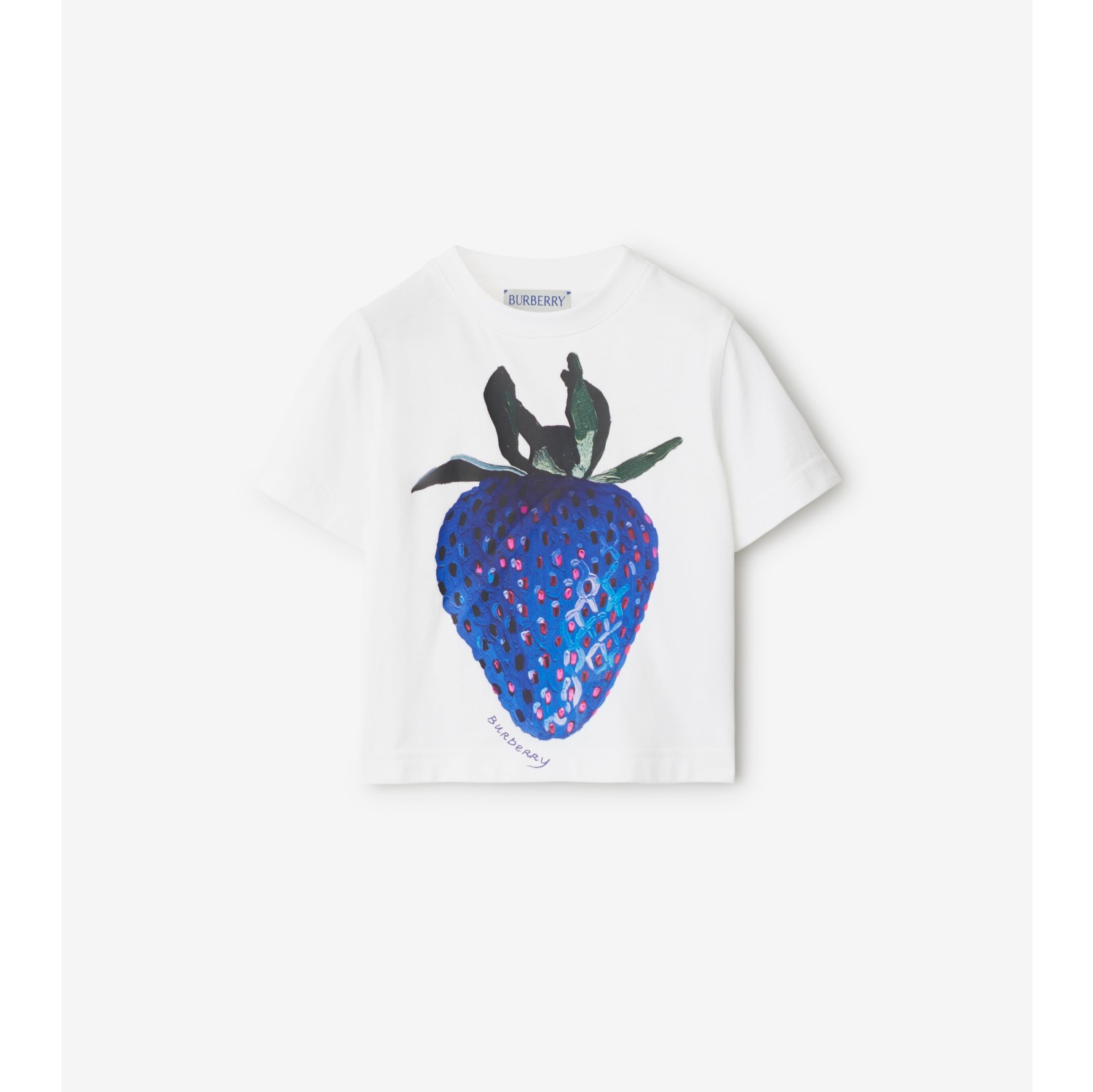 草莓印花棉质 T 恤衫