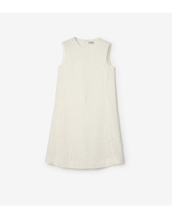 佩斯利蕾丝直筒连衣裙