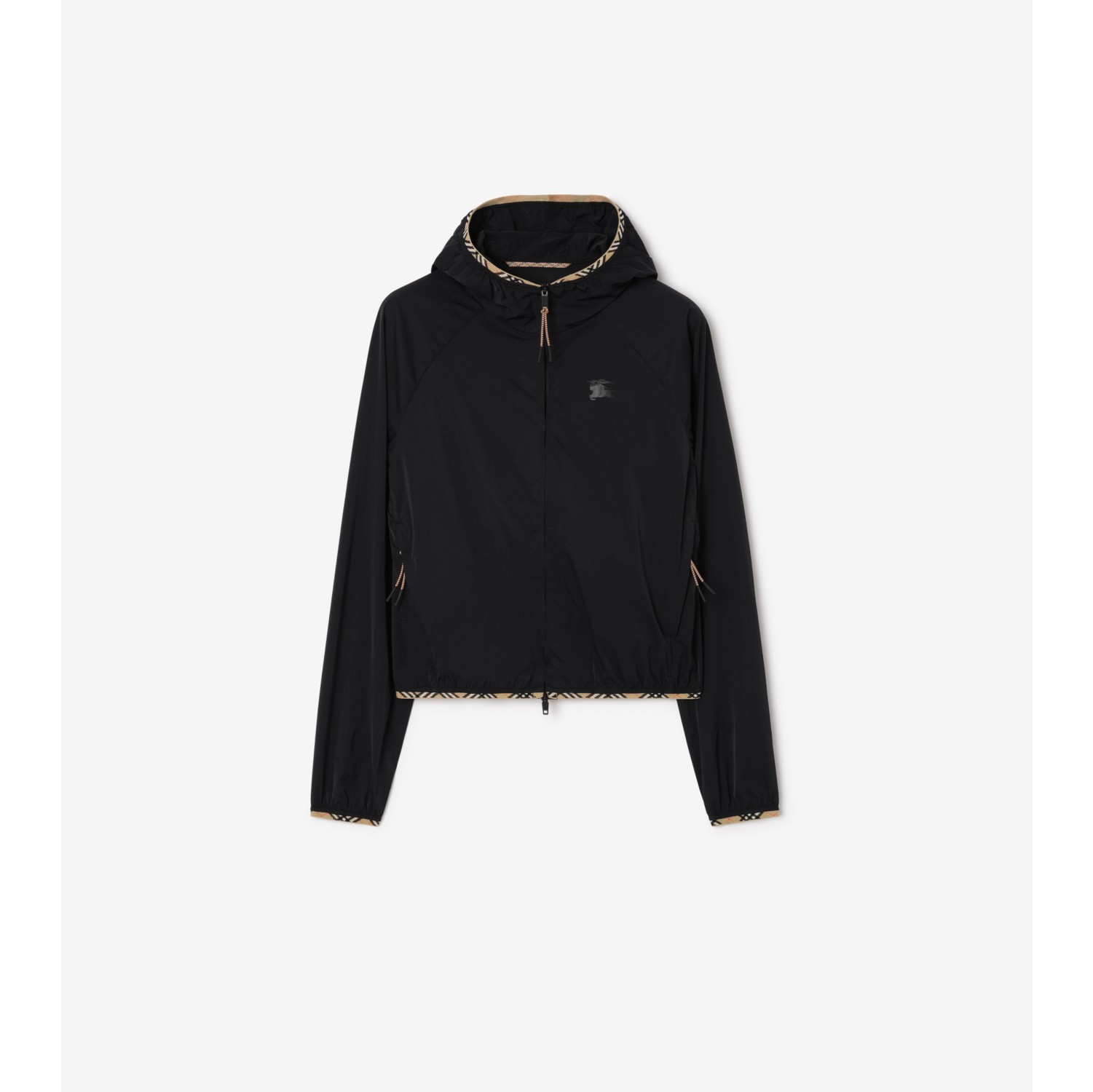 弹力尼龙连帽外套