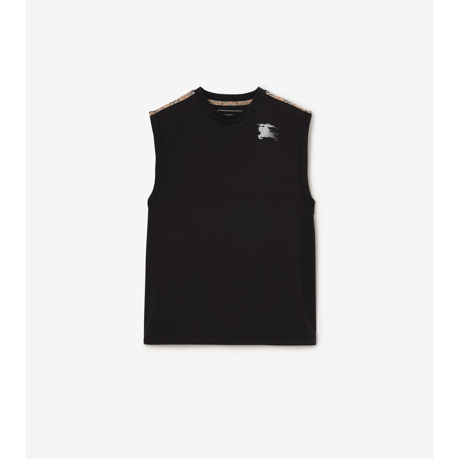 格纹装饰平织背心