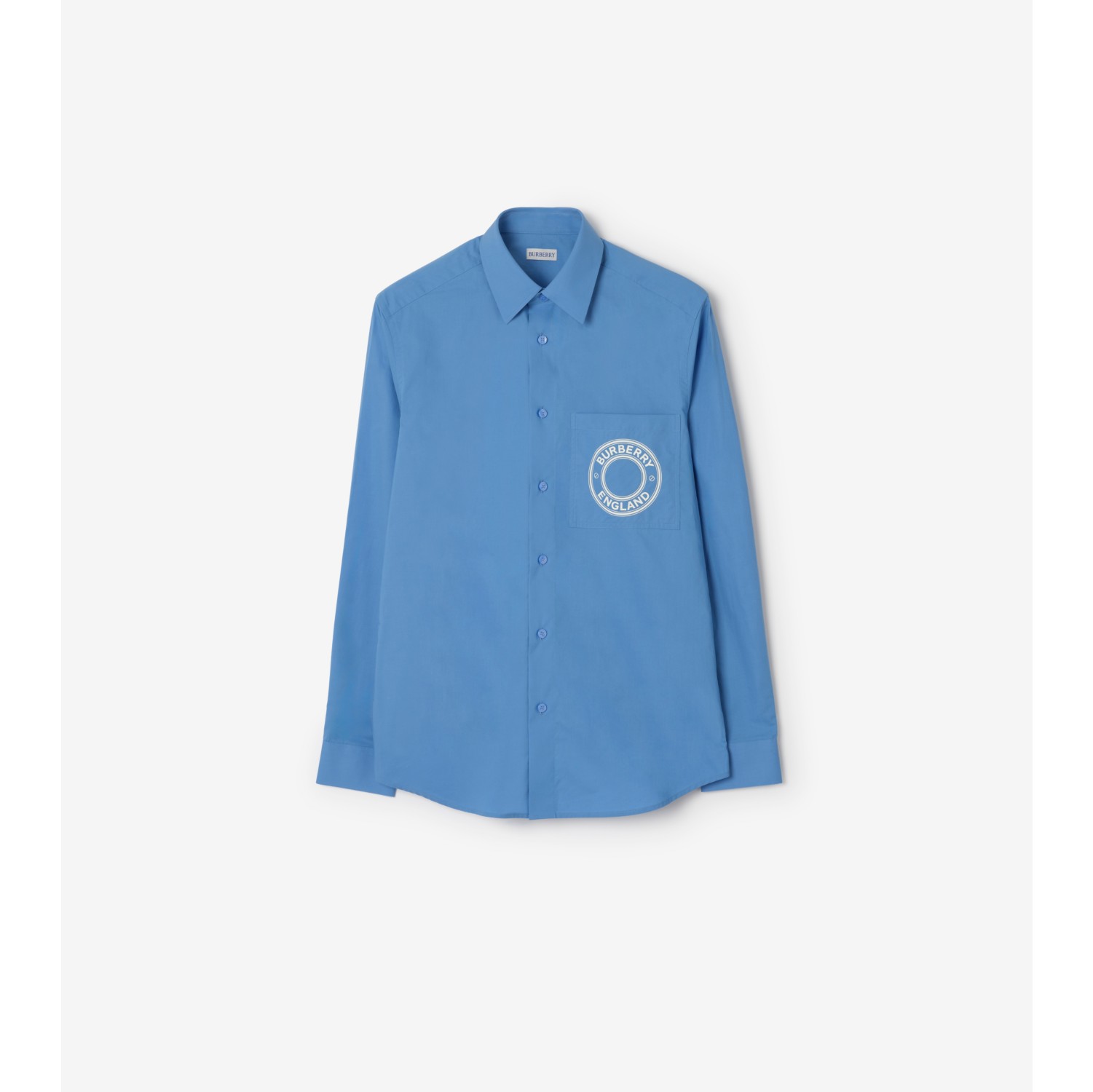 徽标图案棉质衬衫