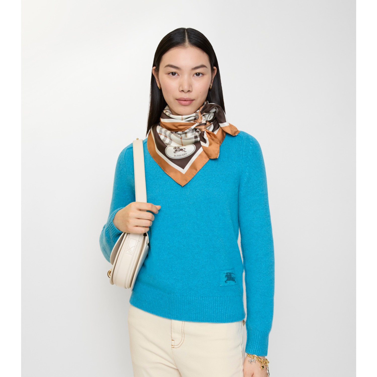 格纹骑士印章丝巾