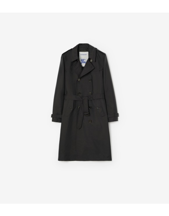 几何图案尼龙混纺长款 Foxfield Trench 风衣