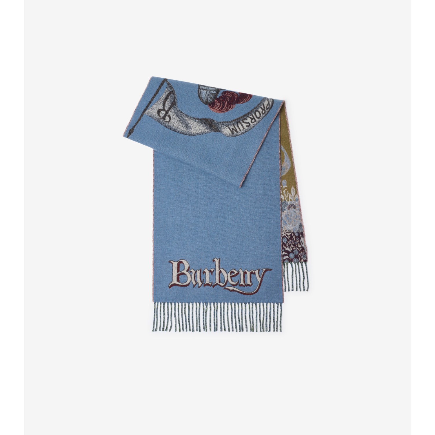 骑士画像图案羊绒围巾