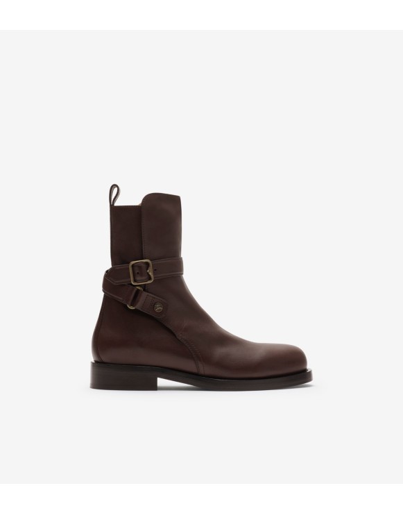 皮革 Ledger 骑士靴