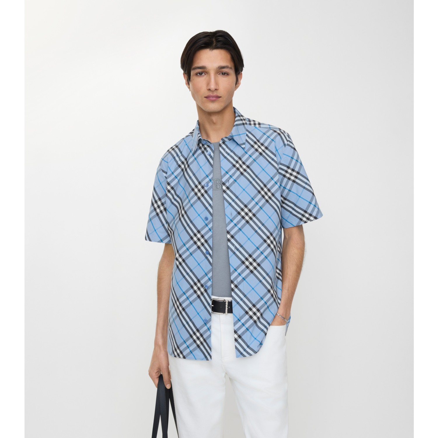 常规版型格纹棉质衬衫