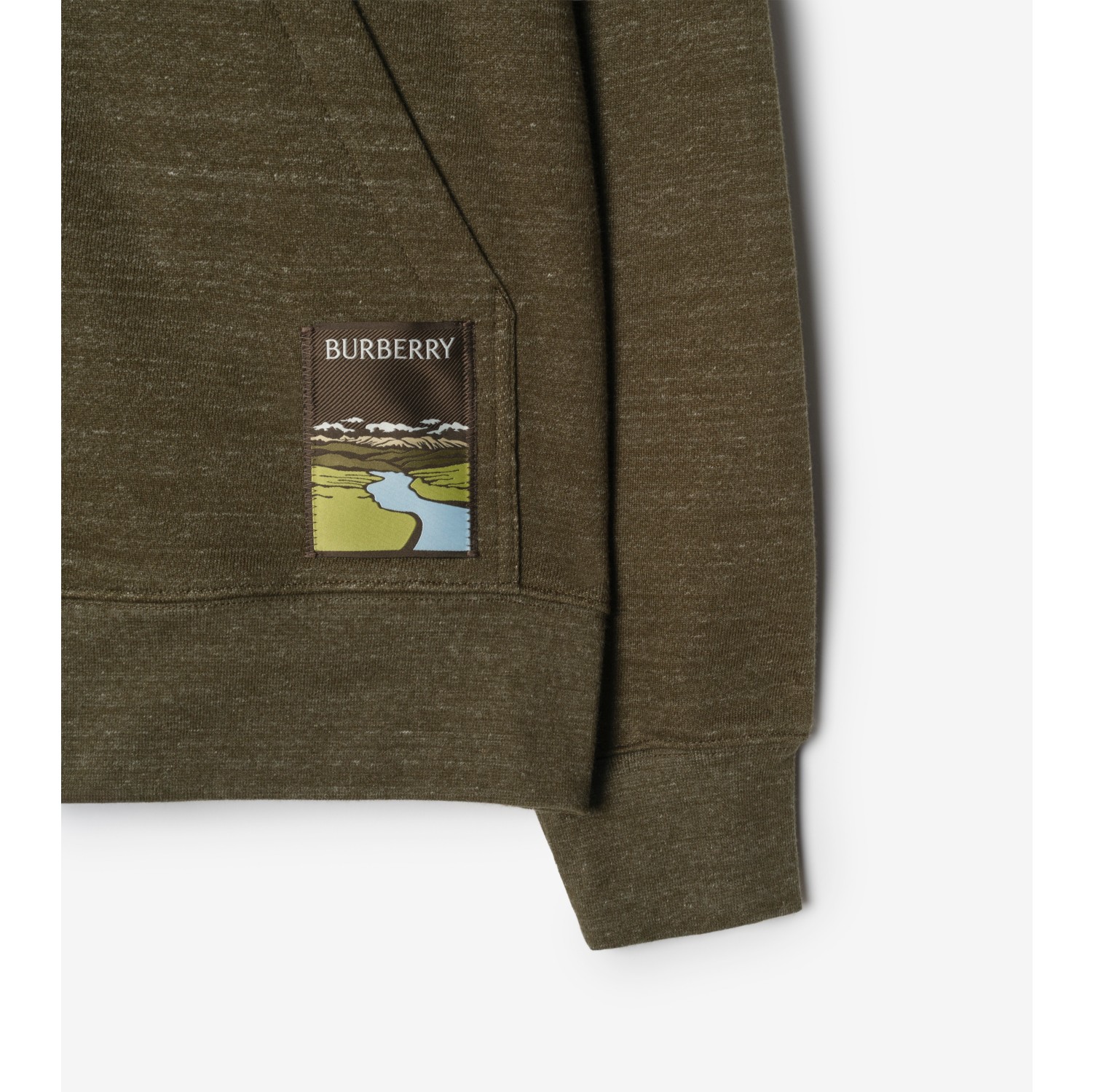 景观标签棉质连帽衫