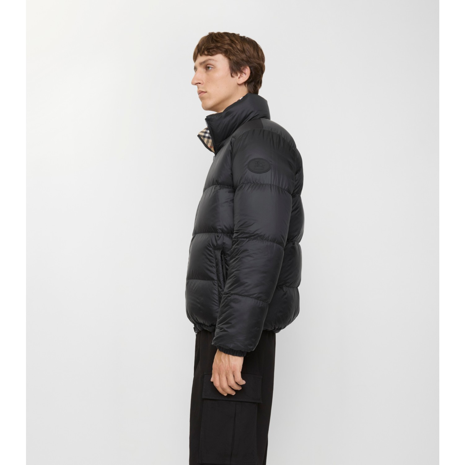 双面两穿格纹 Snowdon 羽绒服