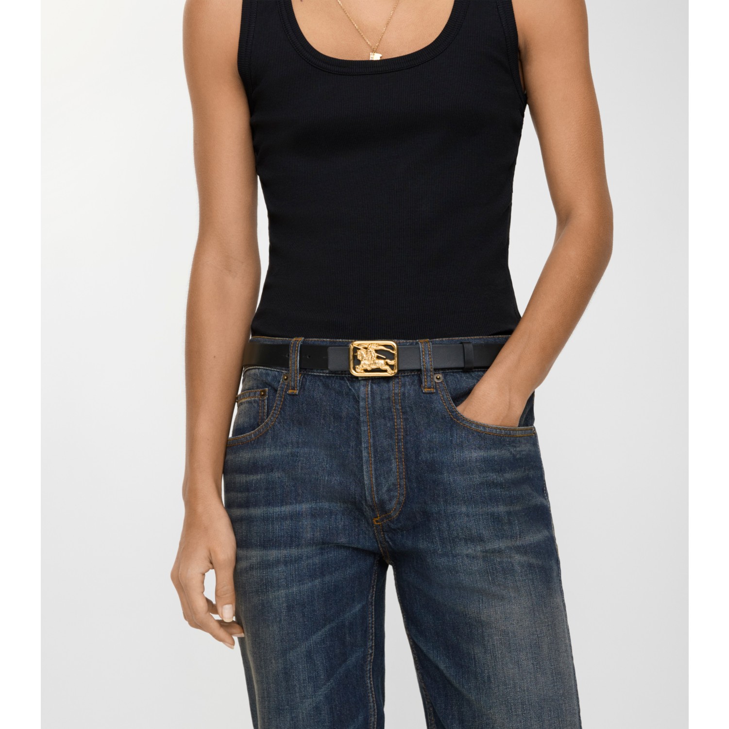 双面两用皮革 Rider 腰带