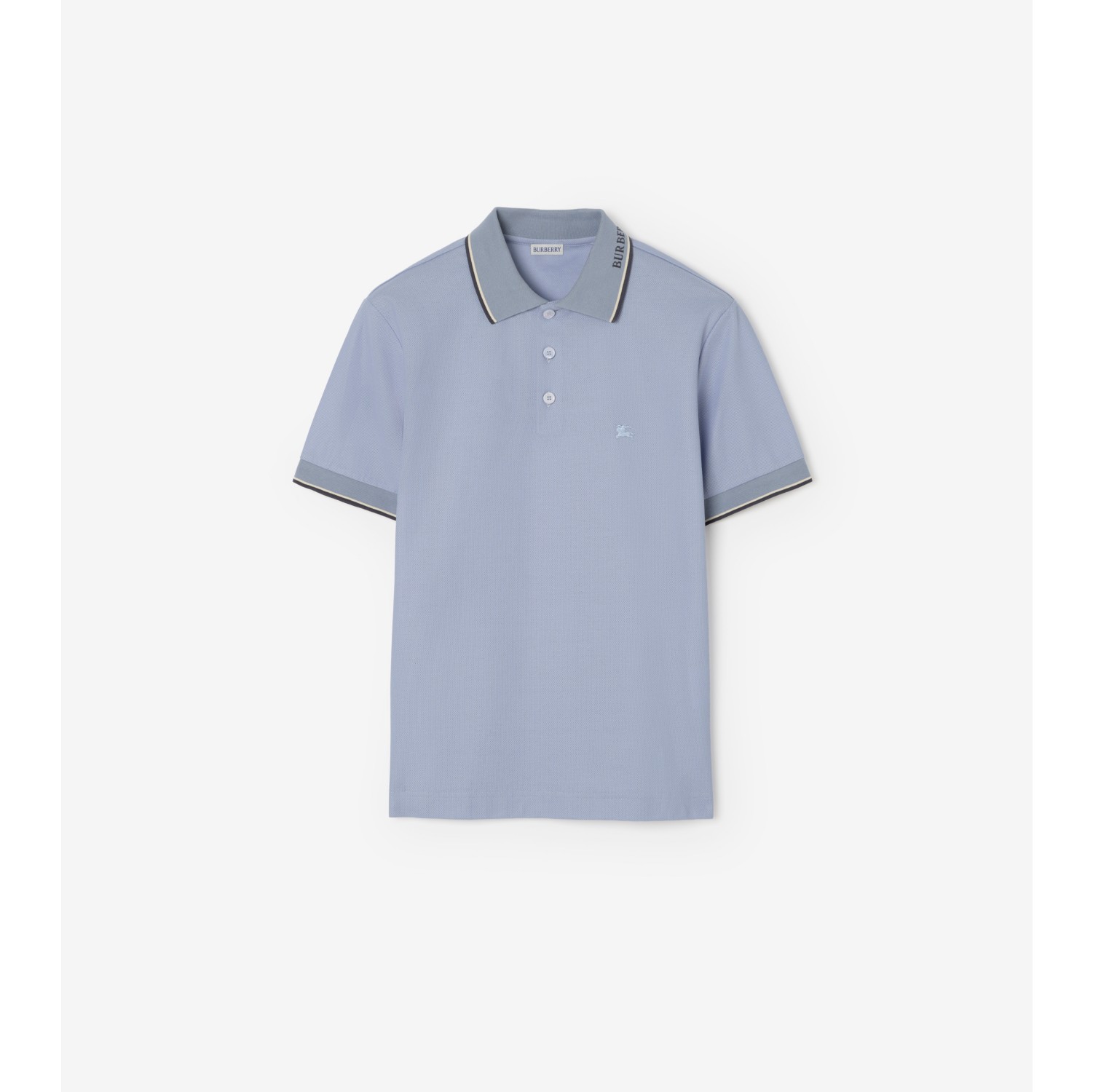 徽标衣领棉质 Polo 衫