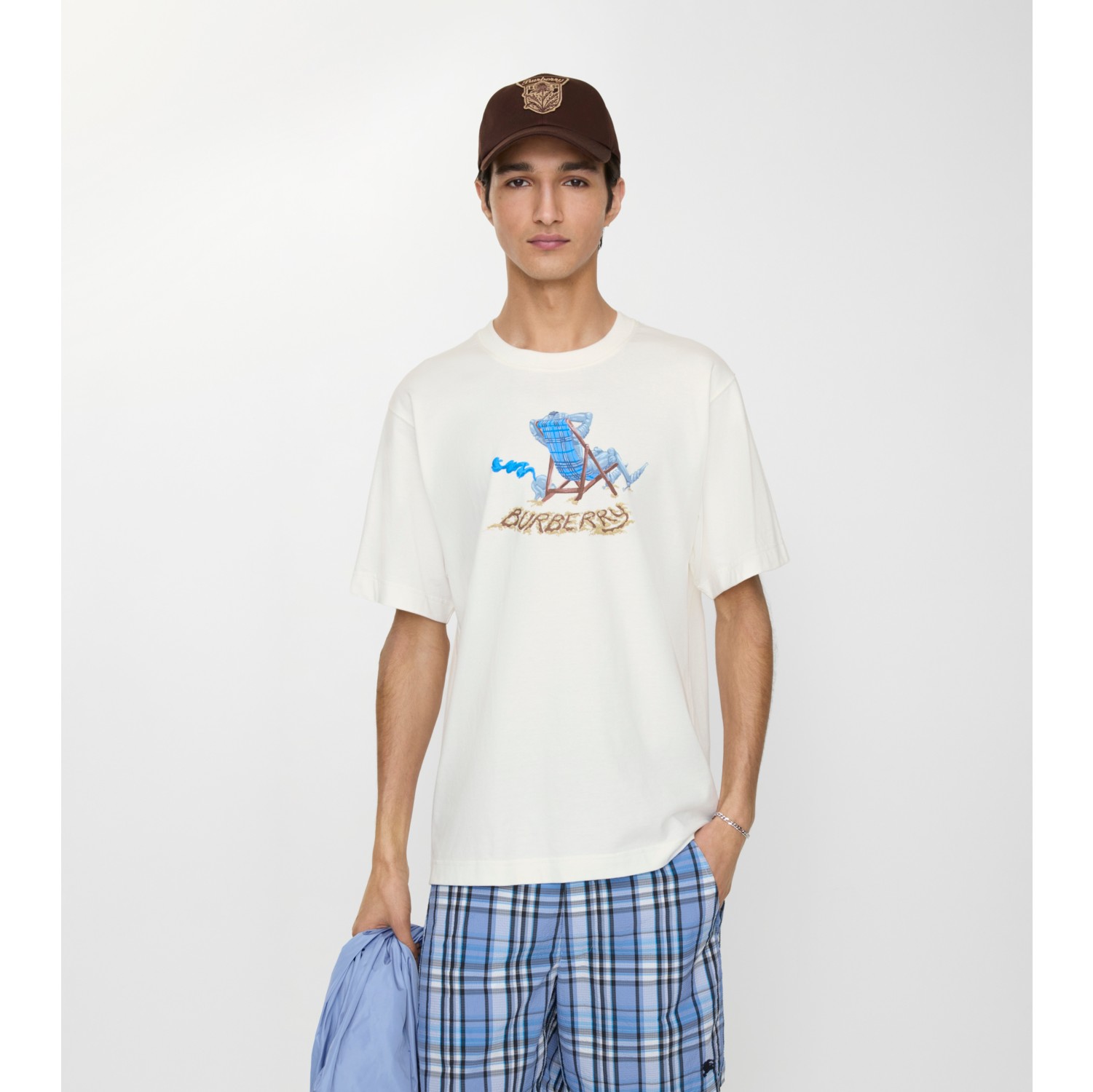 沙滩骑士棉质 T 恤衫