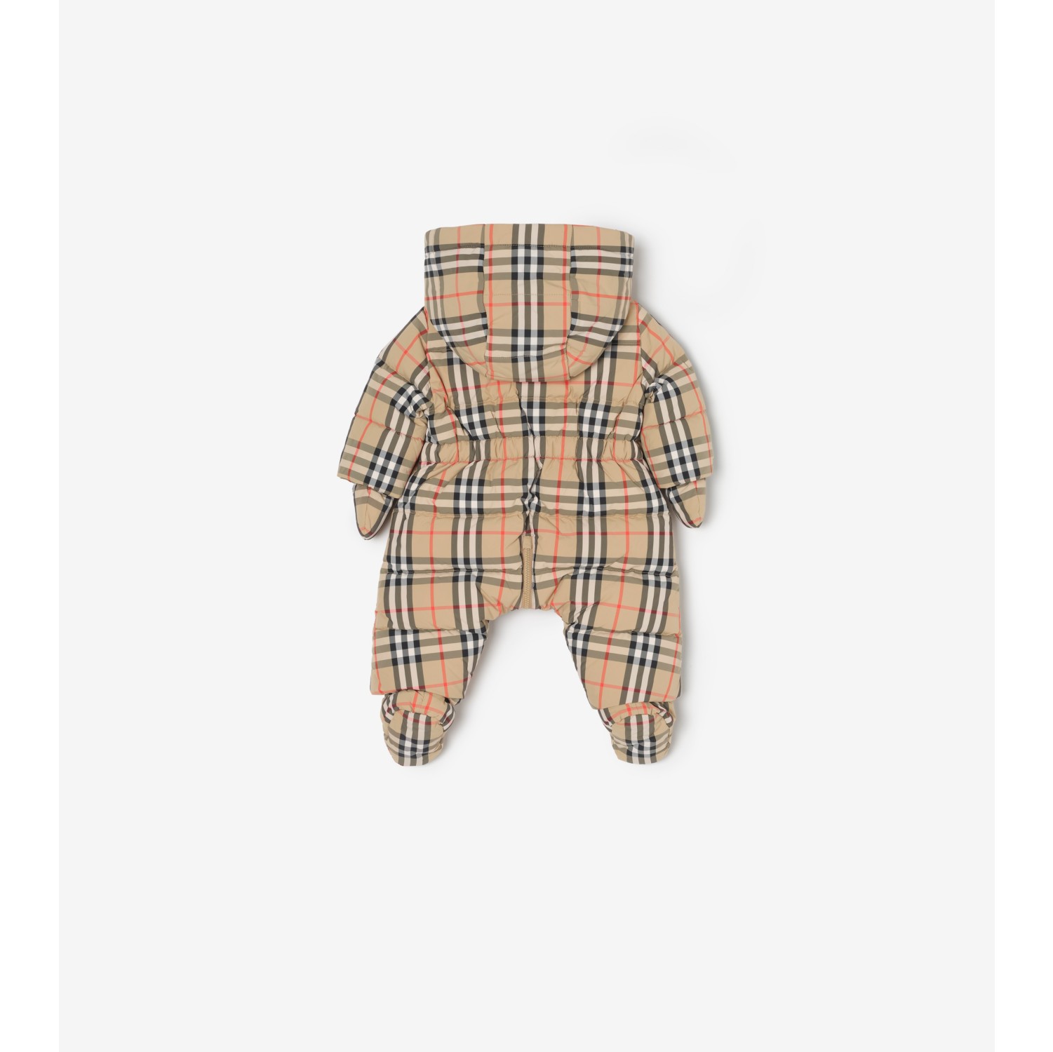 格纹羽绒连身衣