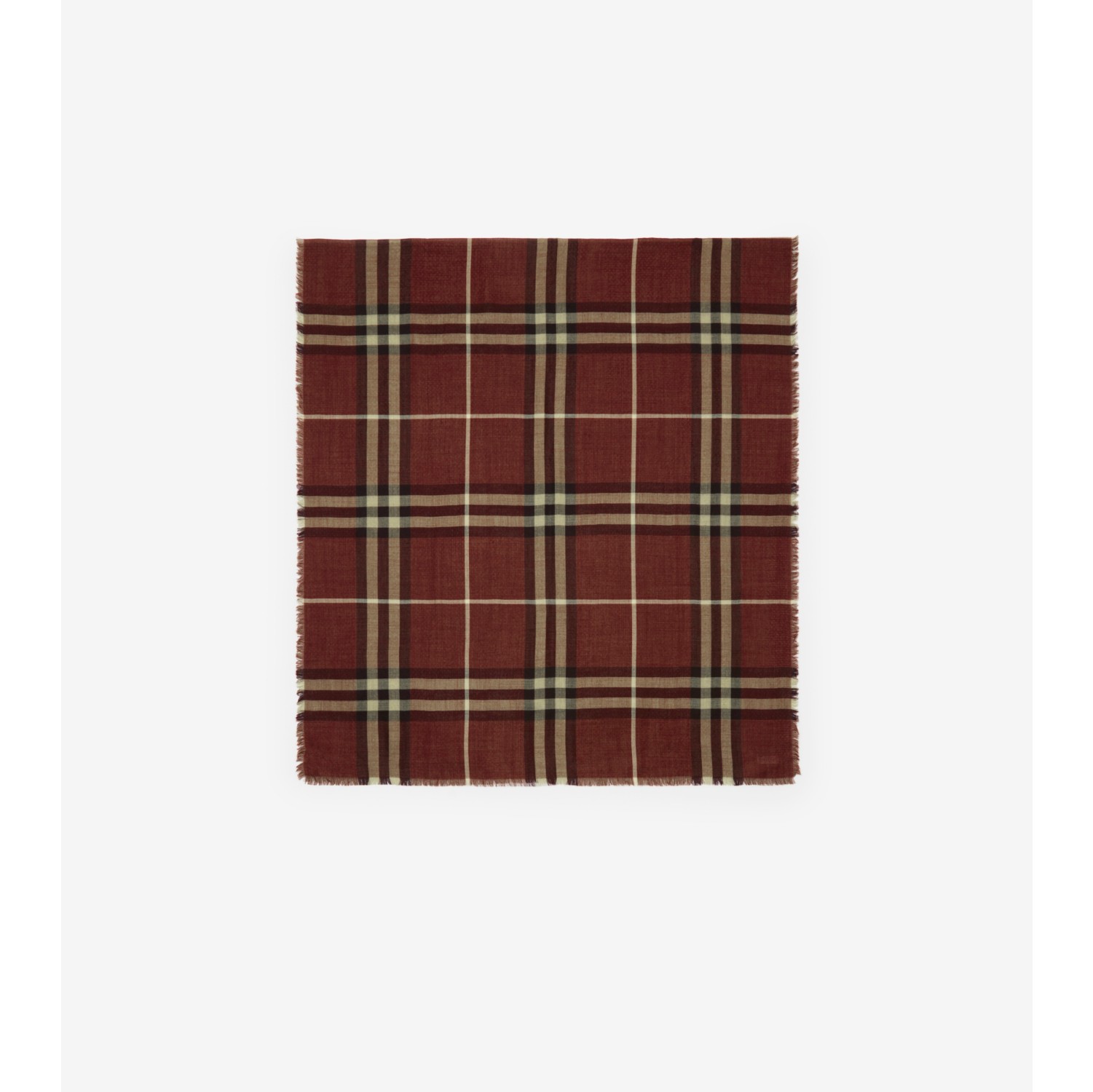 双面两用格纹丝毛混纺宽版围巾