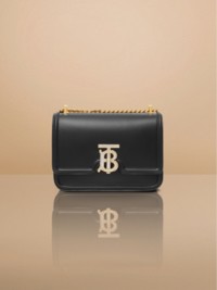 Crystal Detail Leather Small TB Bag