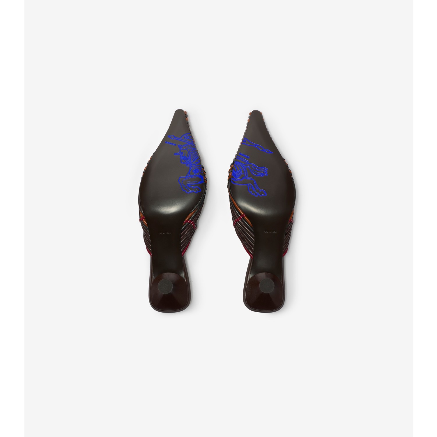 格纹精纺皮革 Cameo 穆勒鞋