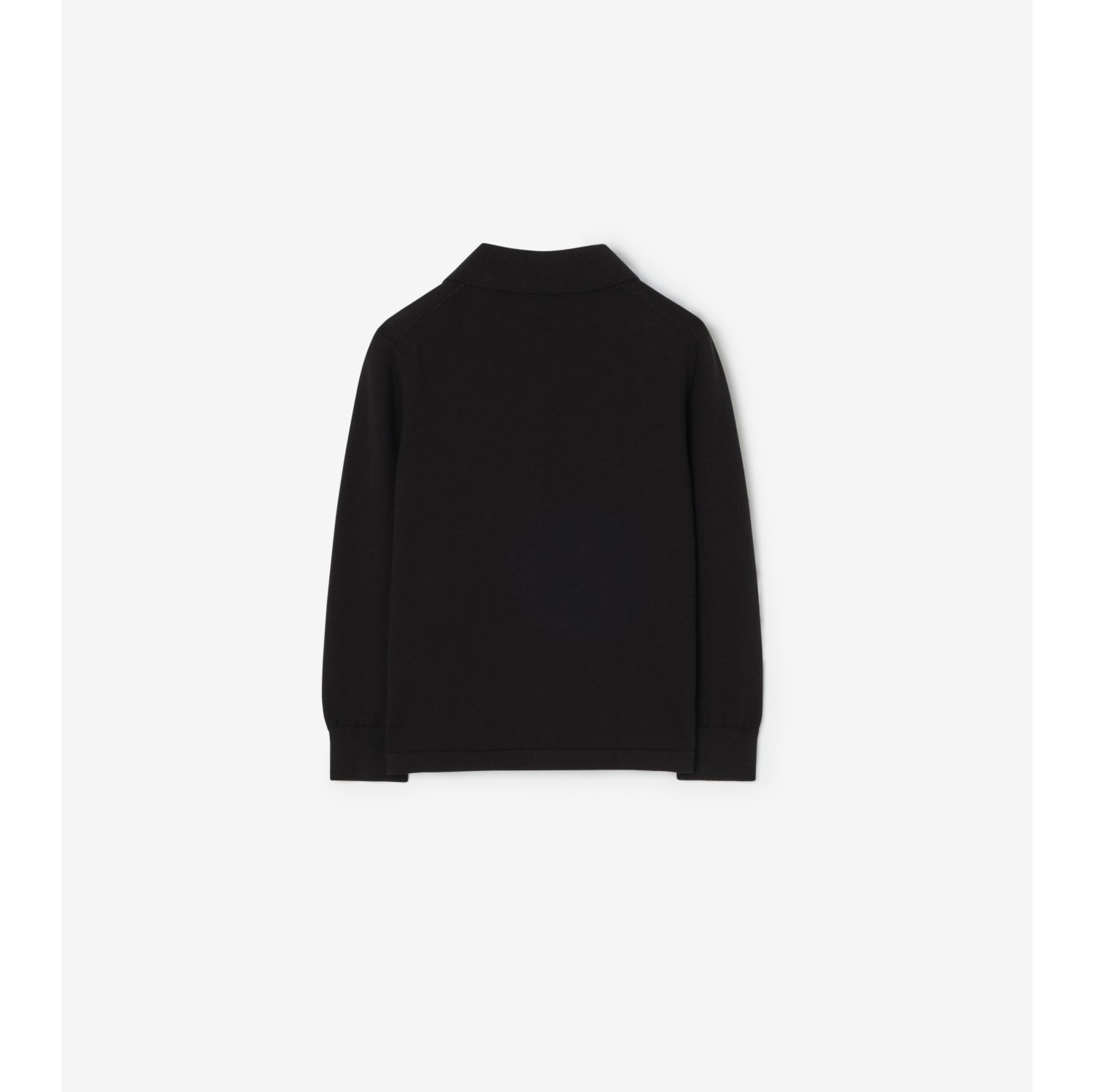 马术骑士徽标棉质长袖 Polo 衫