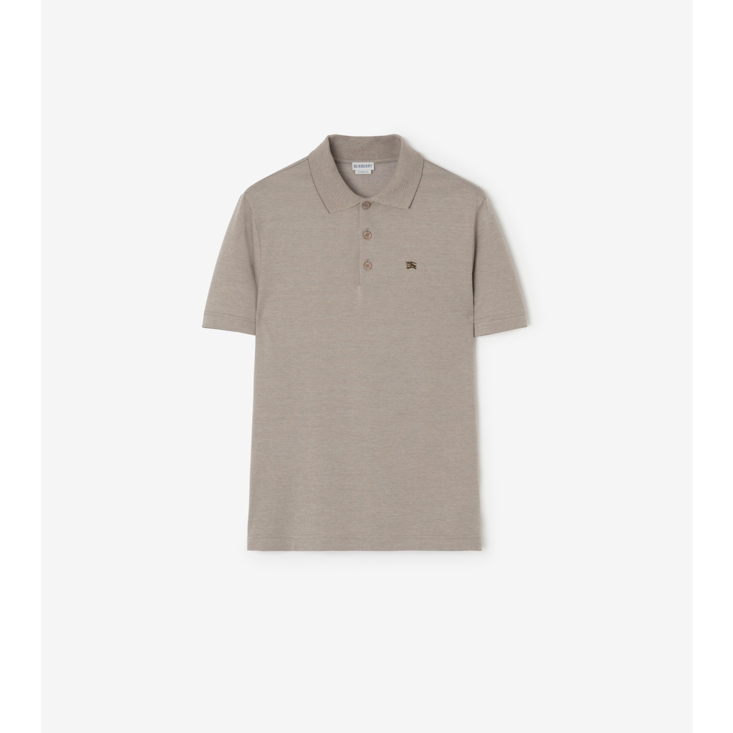 金属骑士徽标棉质 Polo 衫