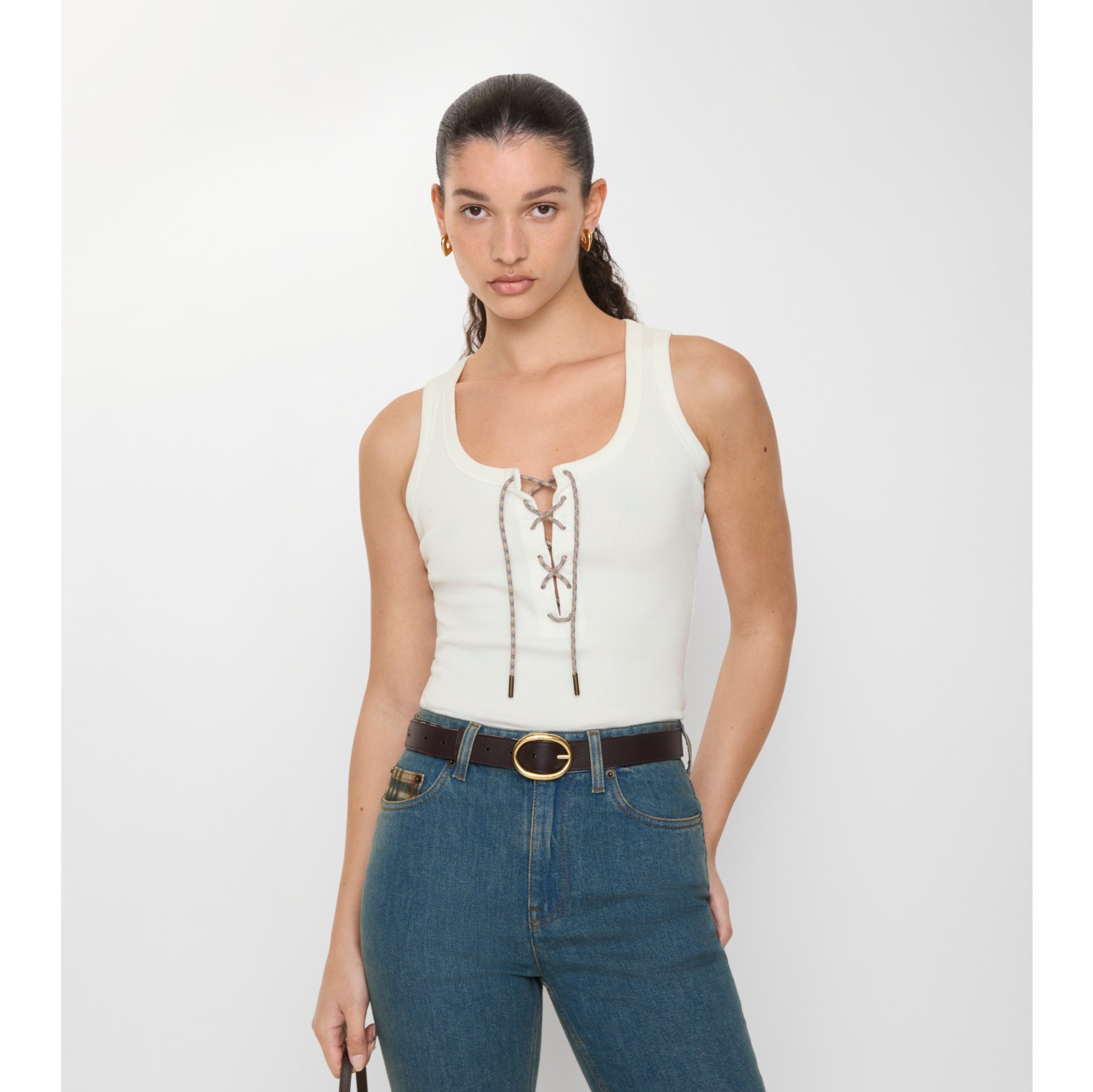 双面两用格纹 Bloomsbury 腰带