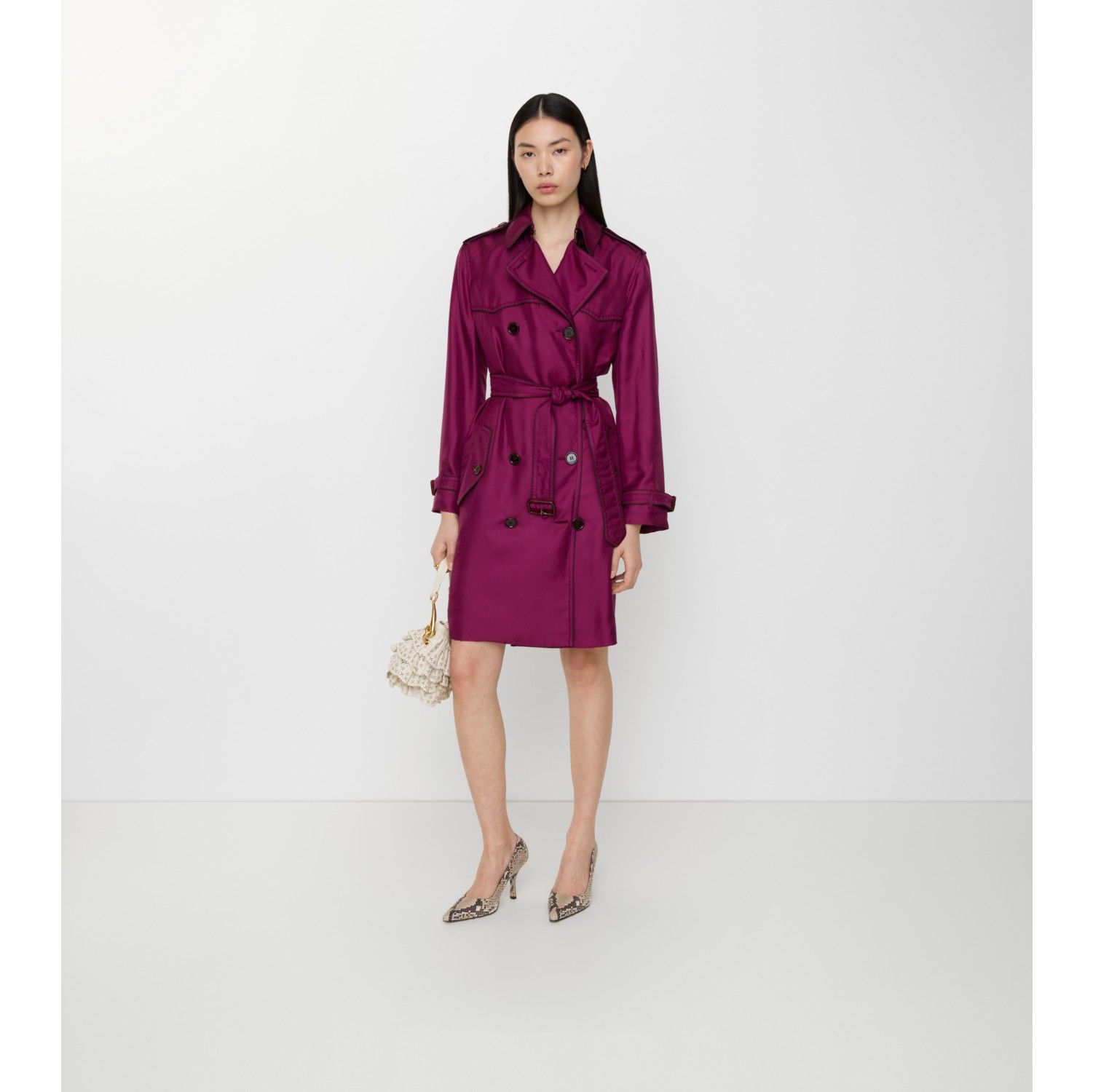 长款丝质 Foxfield Trench 风衣