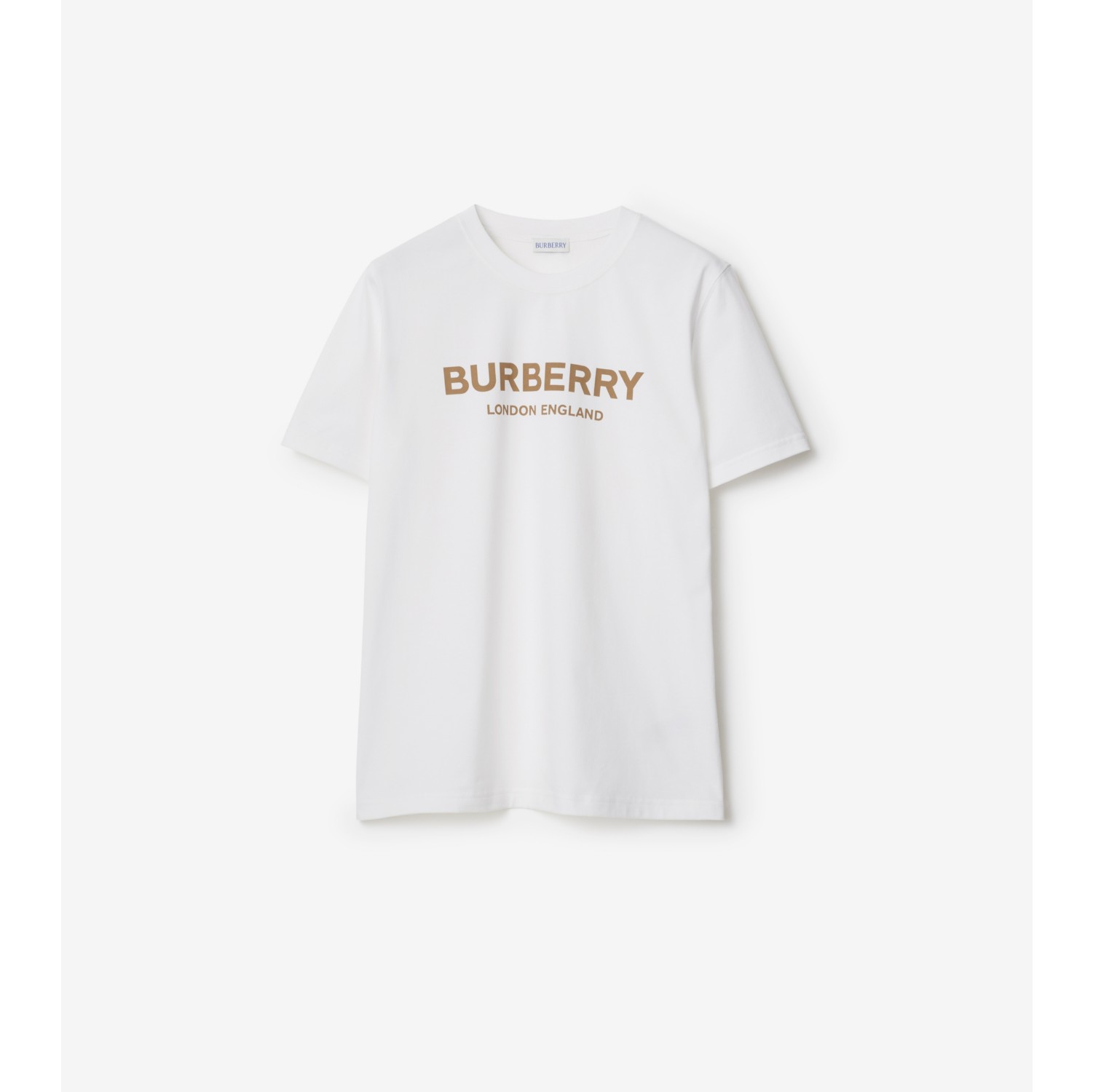 徽标装饰棉质 T 恤衫