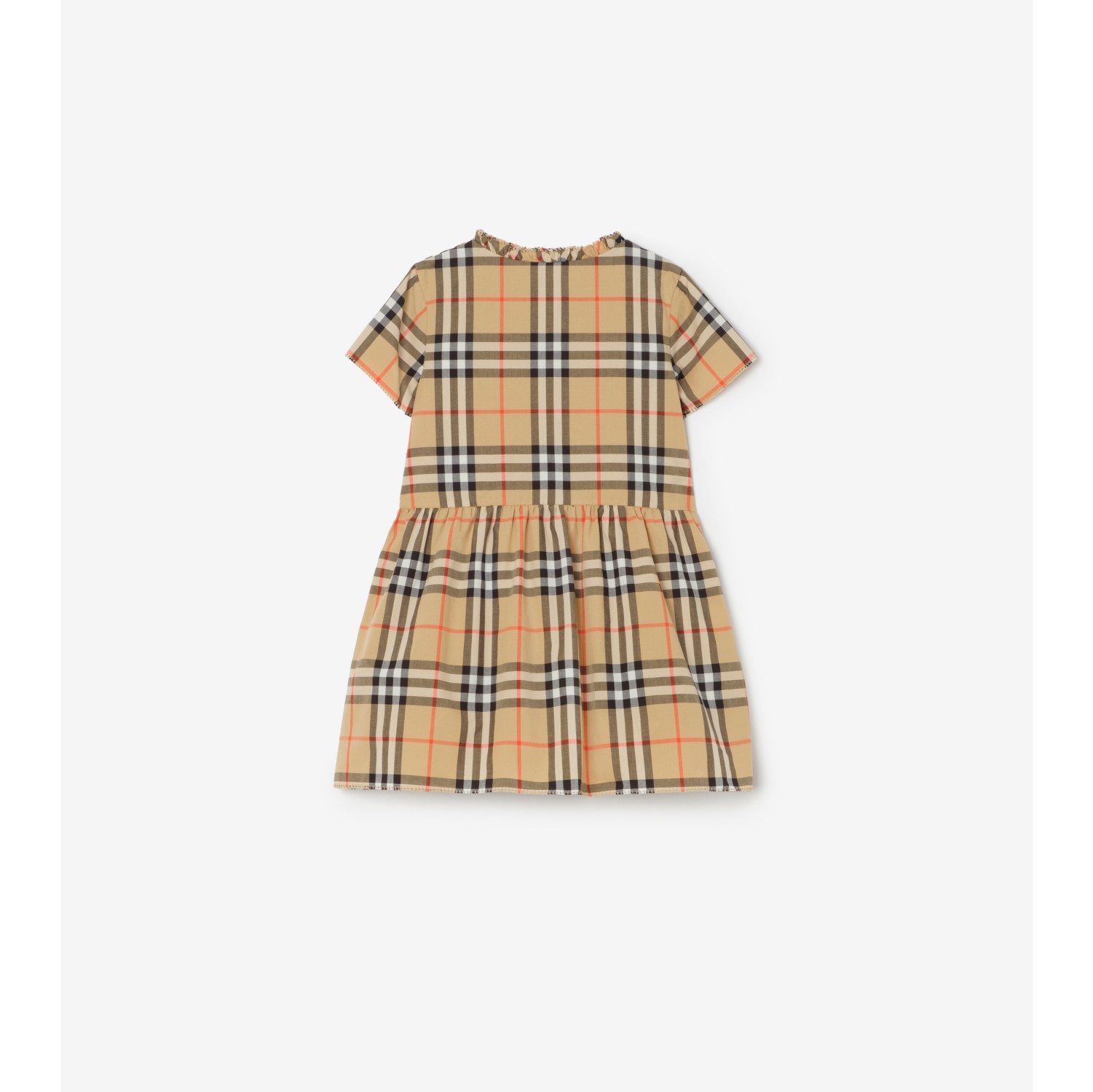 格纹棉质连衣裙