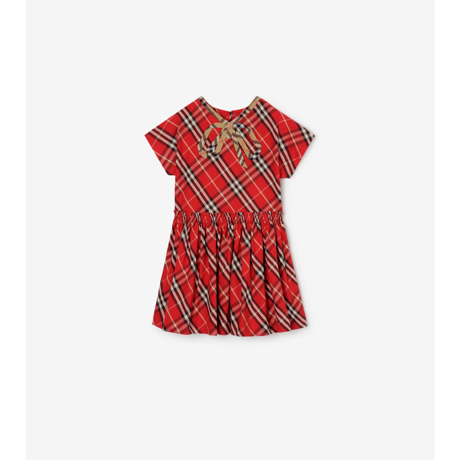 格纹棉质连衣裙