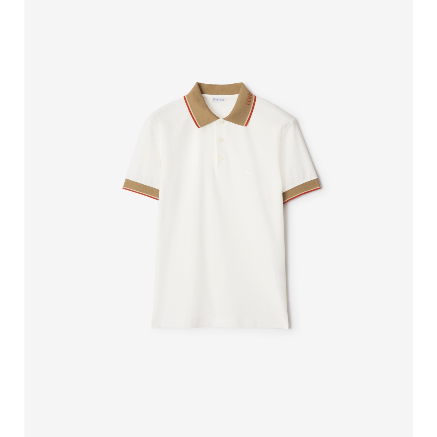 徽标衣领棉质 Polo 衫