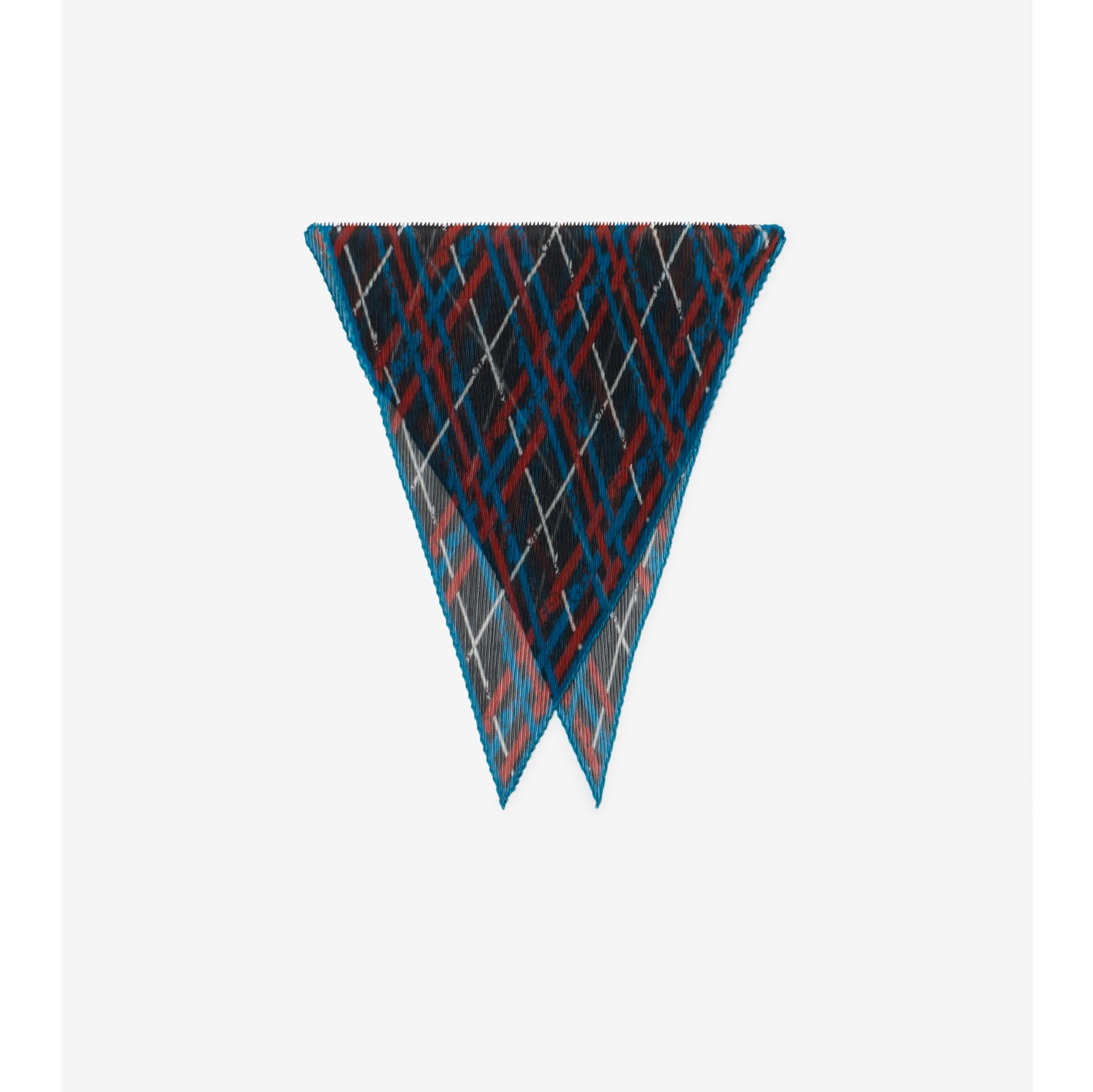 腰带格纹丝质雪纺围巾