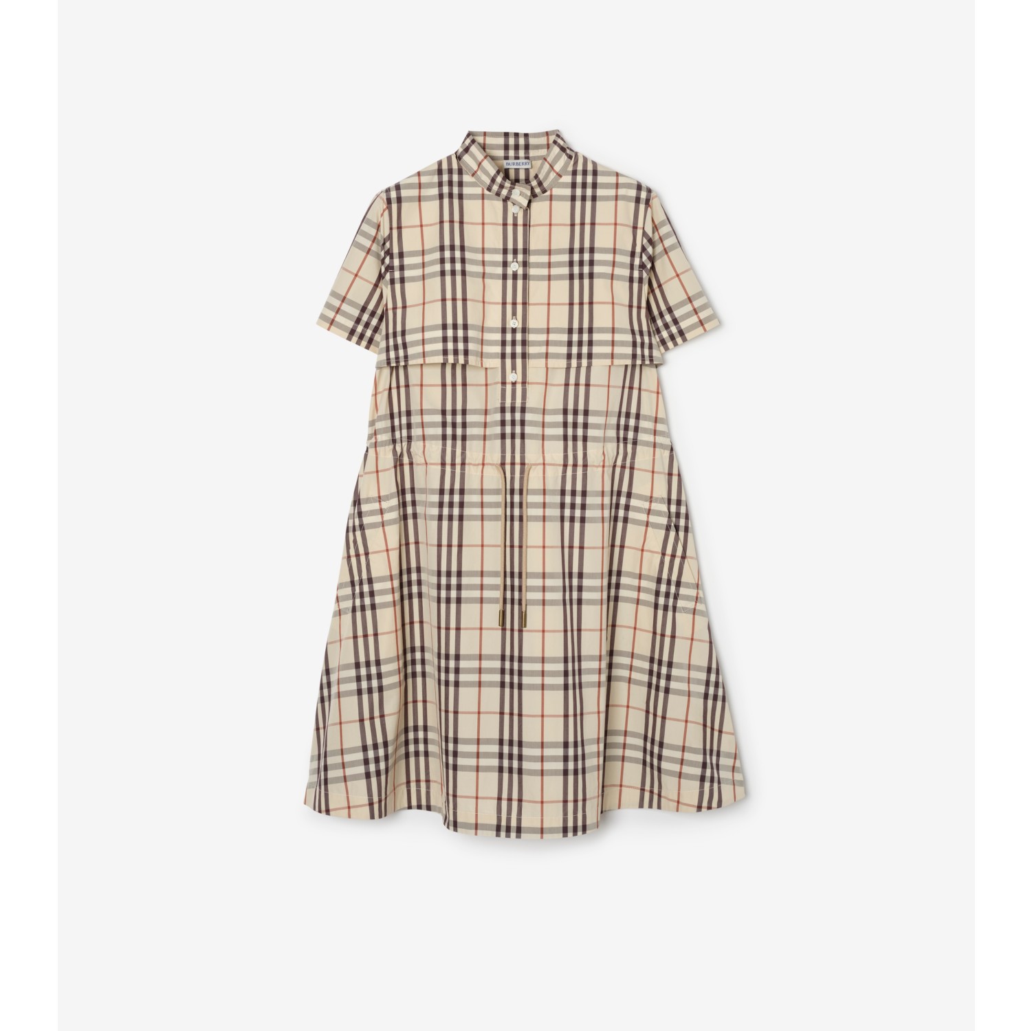 格纹棉质连衣裙