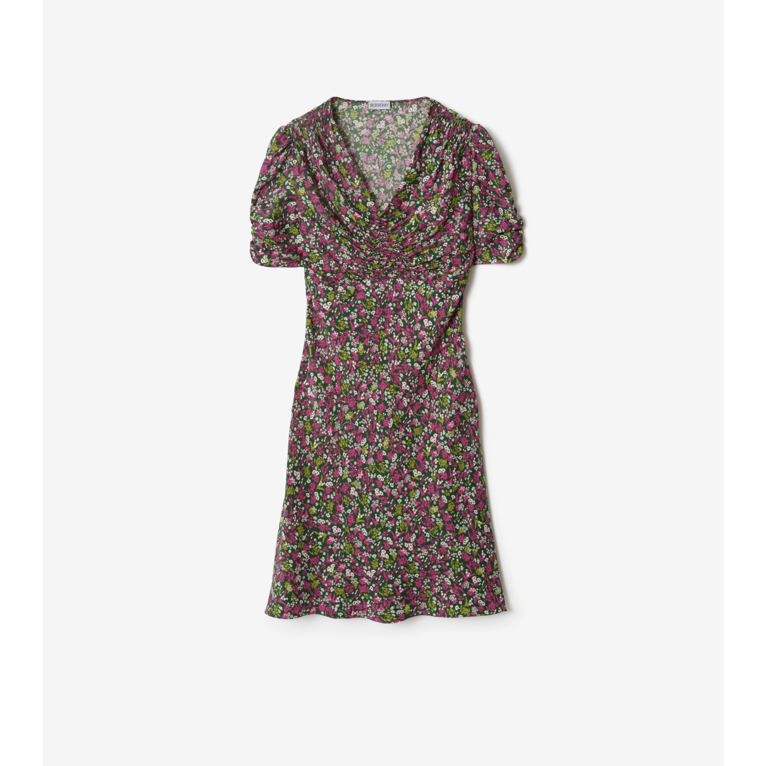 碎花印花丝质迷你连衣裙