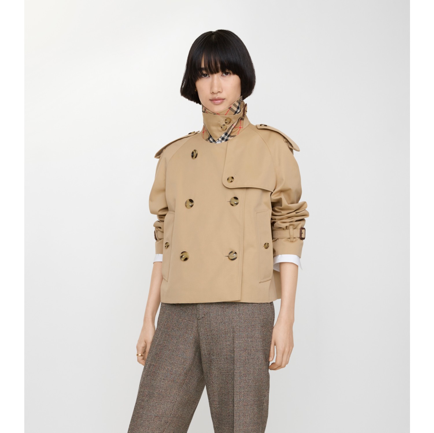 及腰短款嘎巴甸 Mayfair Trench 外套