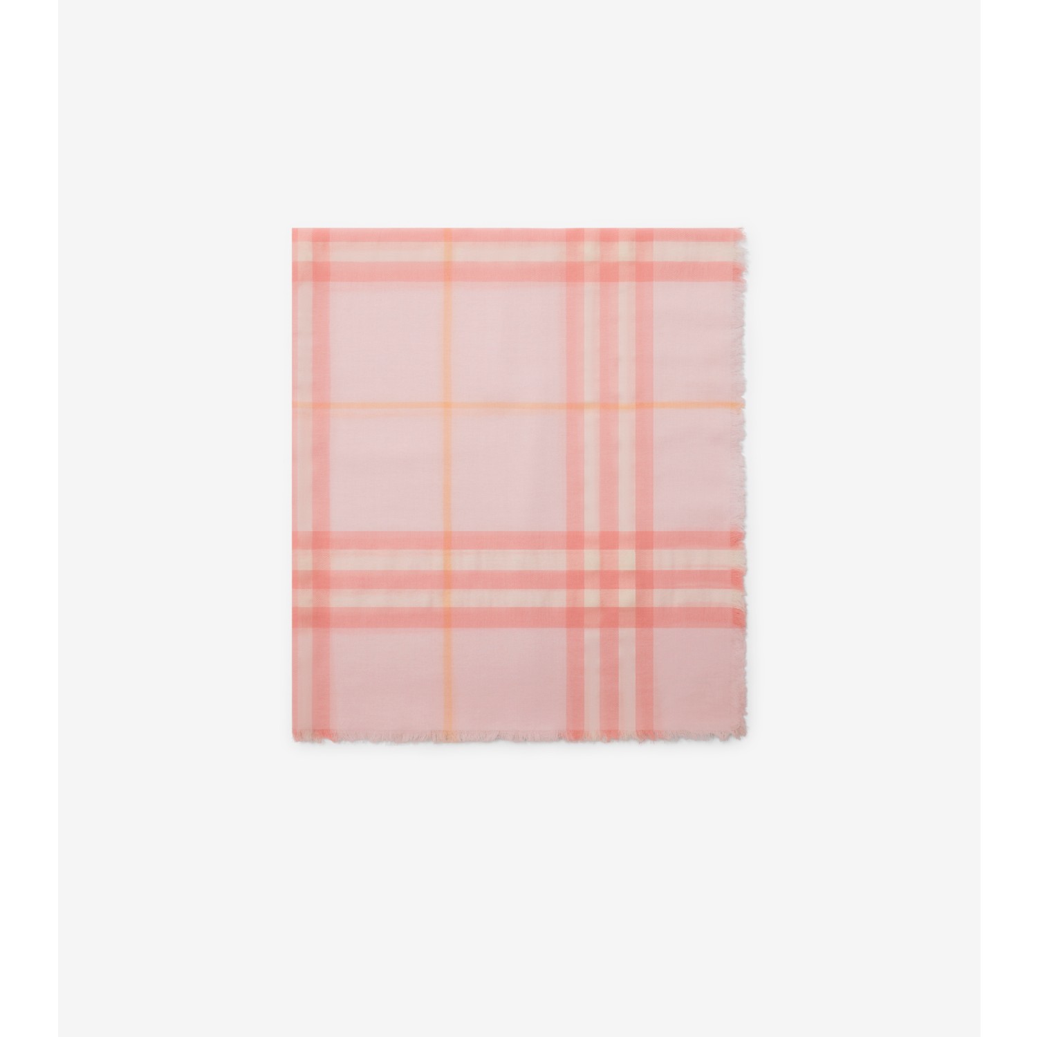 宽版格纹羊毛围巾