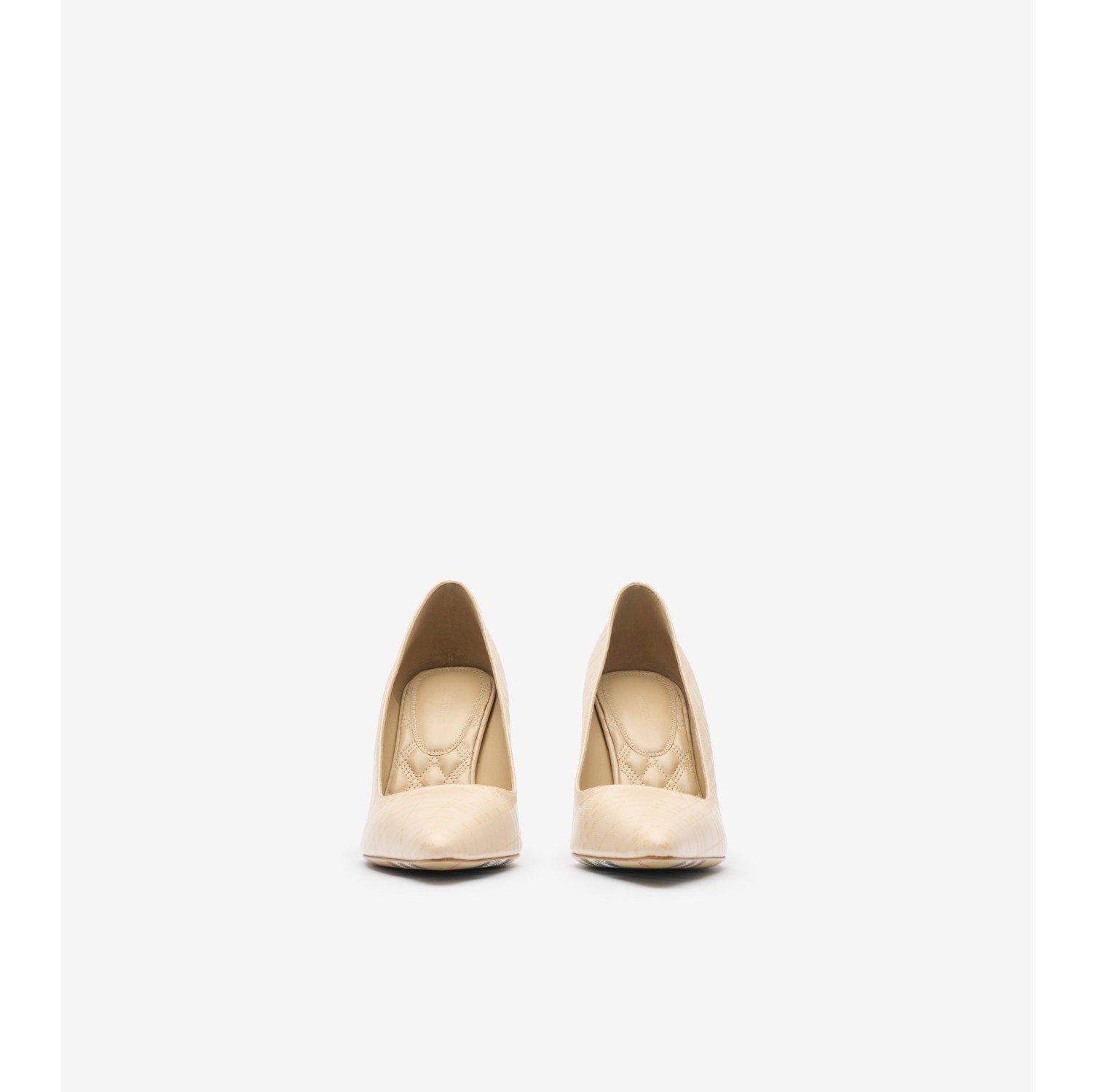 格纹皮革 Dame 高跟鞋