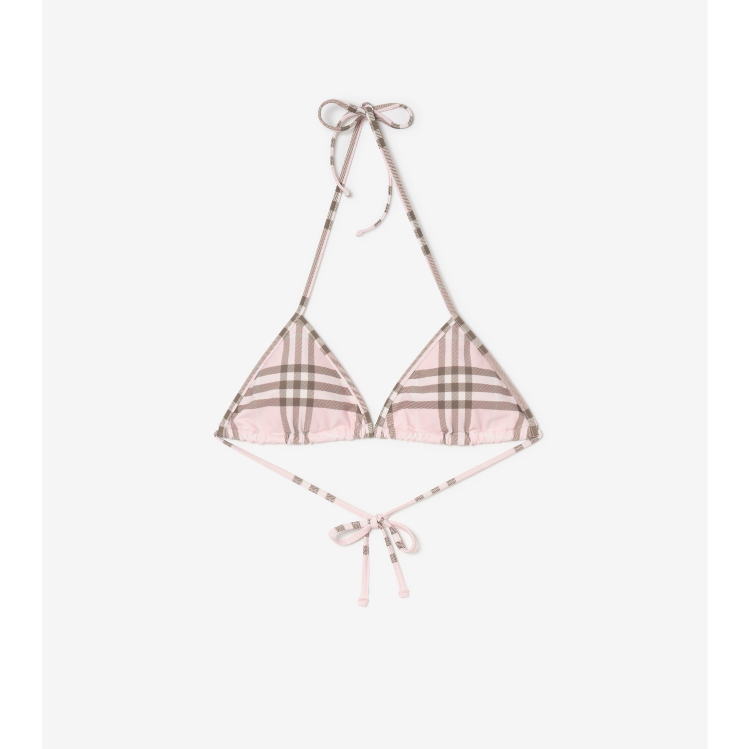 格纹比基尼上衣