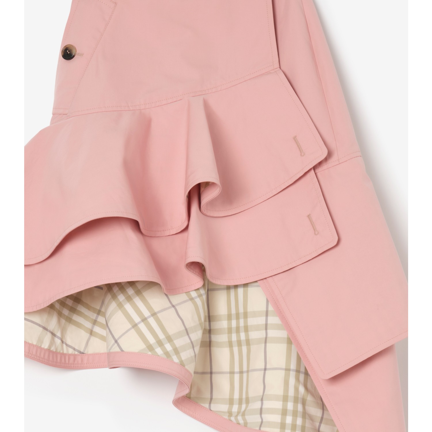 褶饰嘎巴甸 Trench 半裙