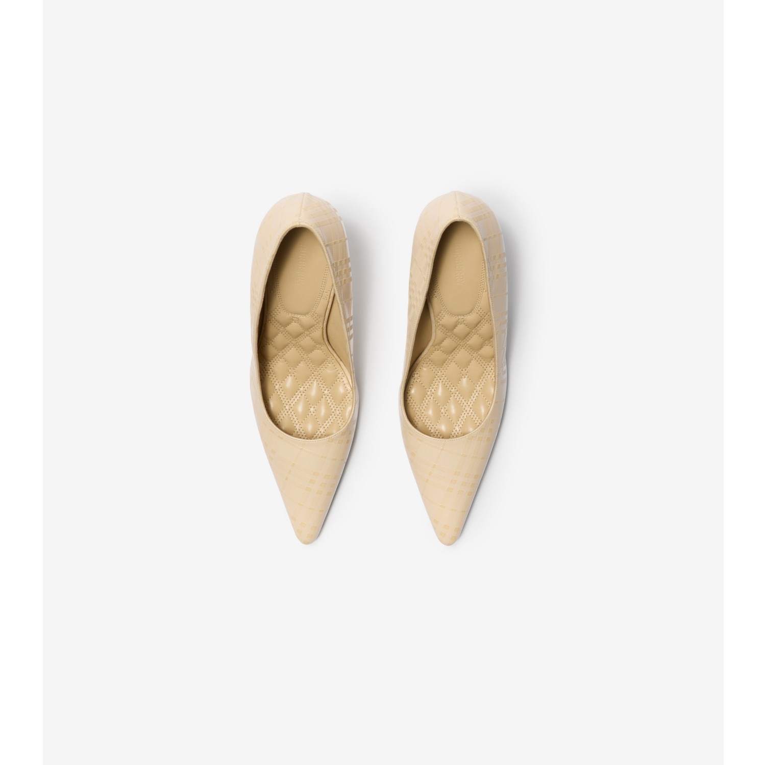 格纹皮革 Dame 高跟鞋