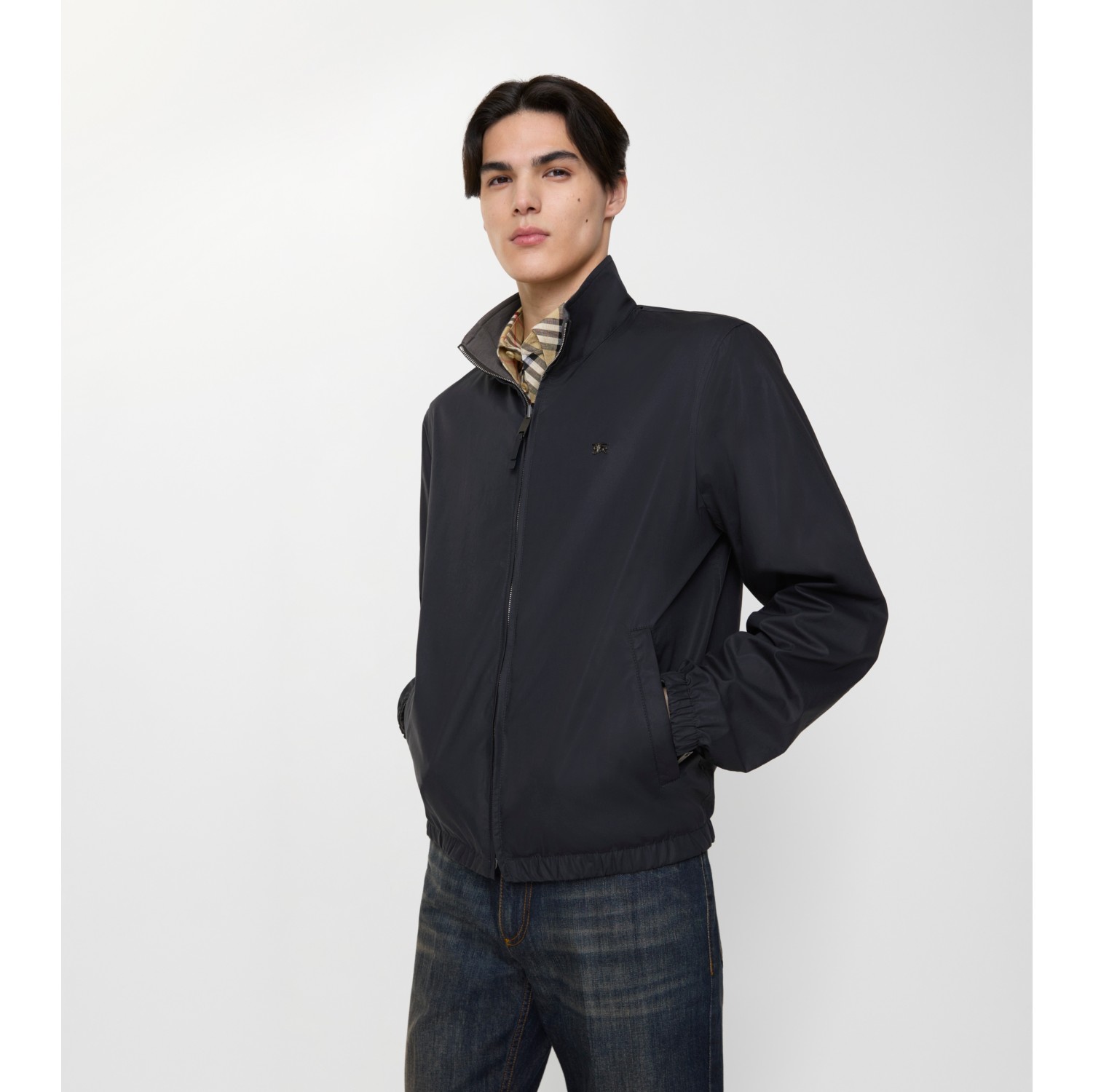 双面两穿棉质哈林顿外套